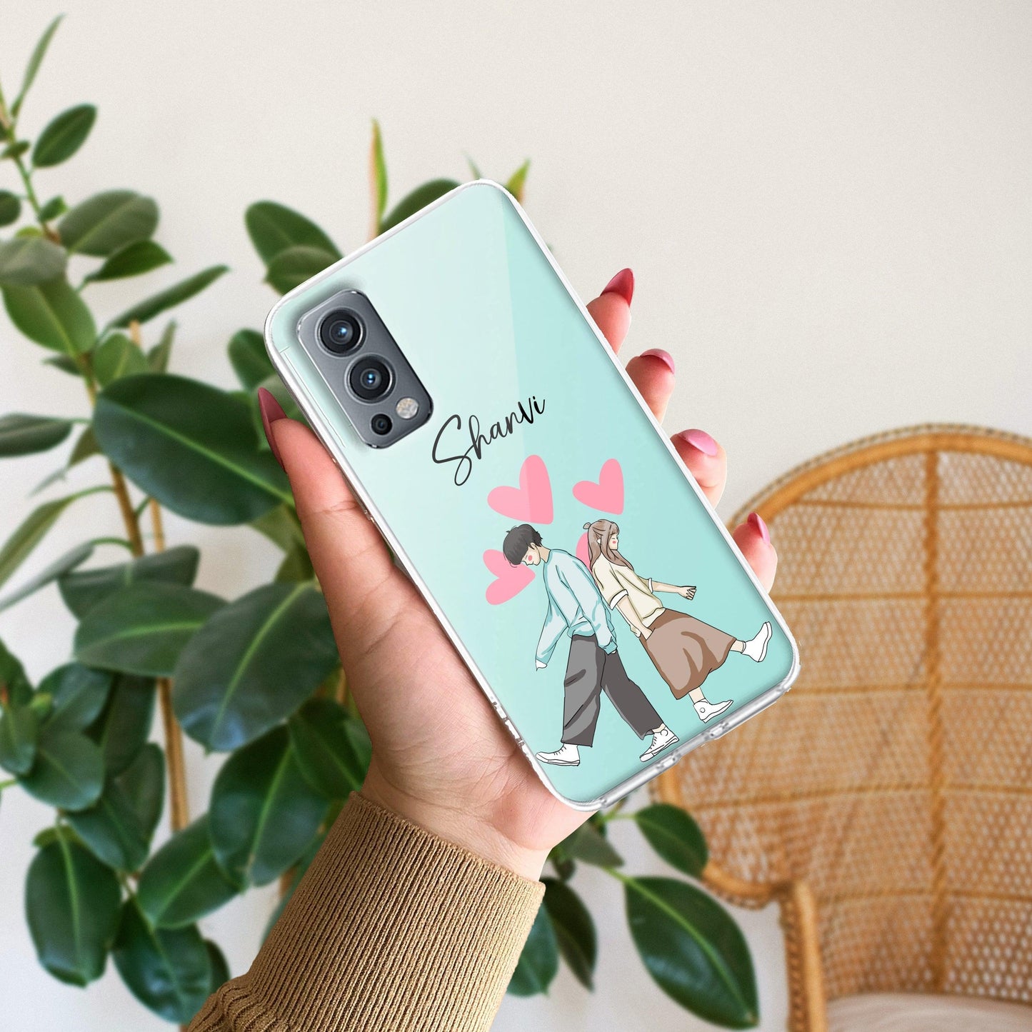 Love Couple Customize Transparent Silicon Case For OnePlus