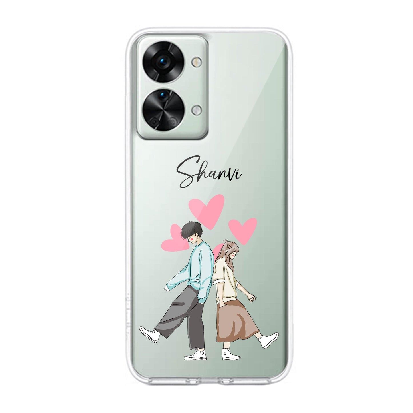 Love Couple Customize Transparent Silicon Case For OnePlus