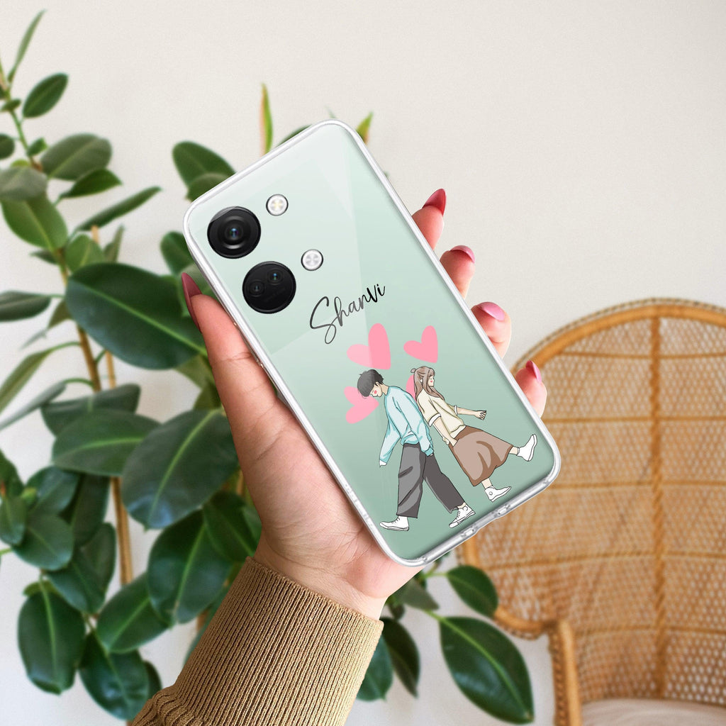 Love Couple Customize Transparent Silicon Case For OnePlus - ShopOnCliQ