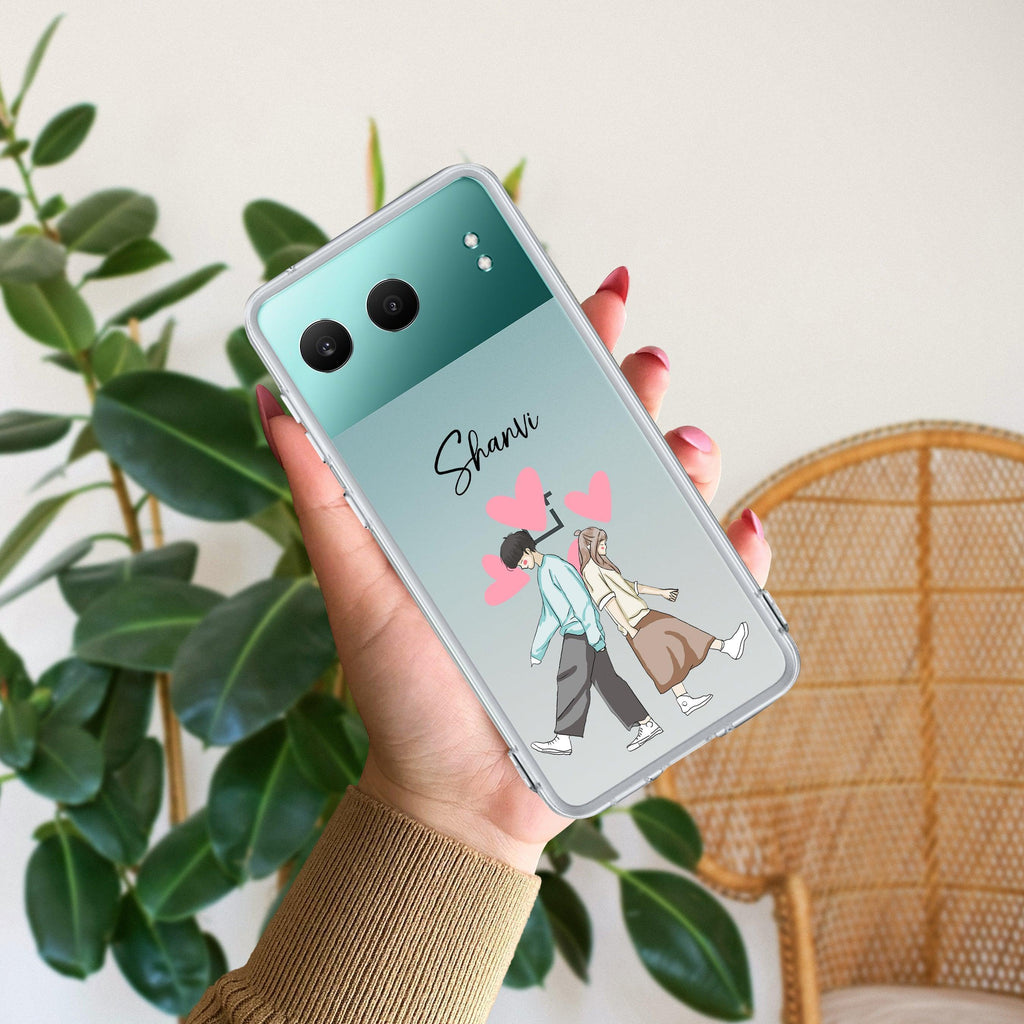 Love Couple Customize Anti Yellow Case For OnePlus Nord 4 5G