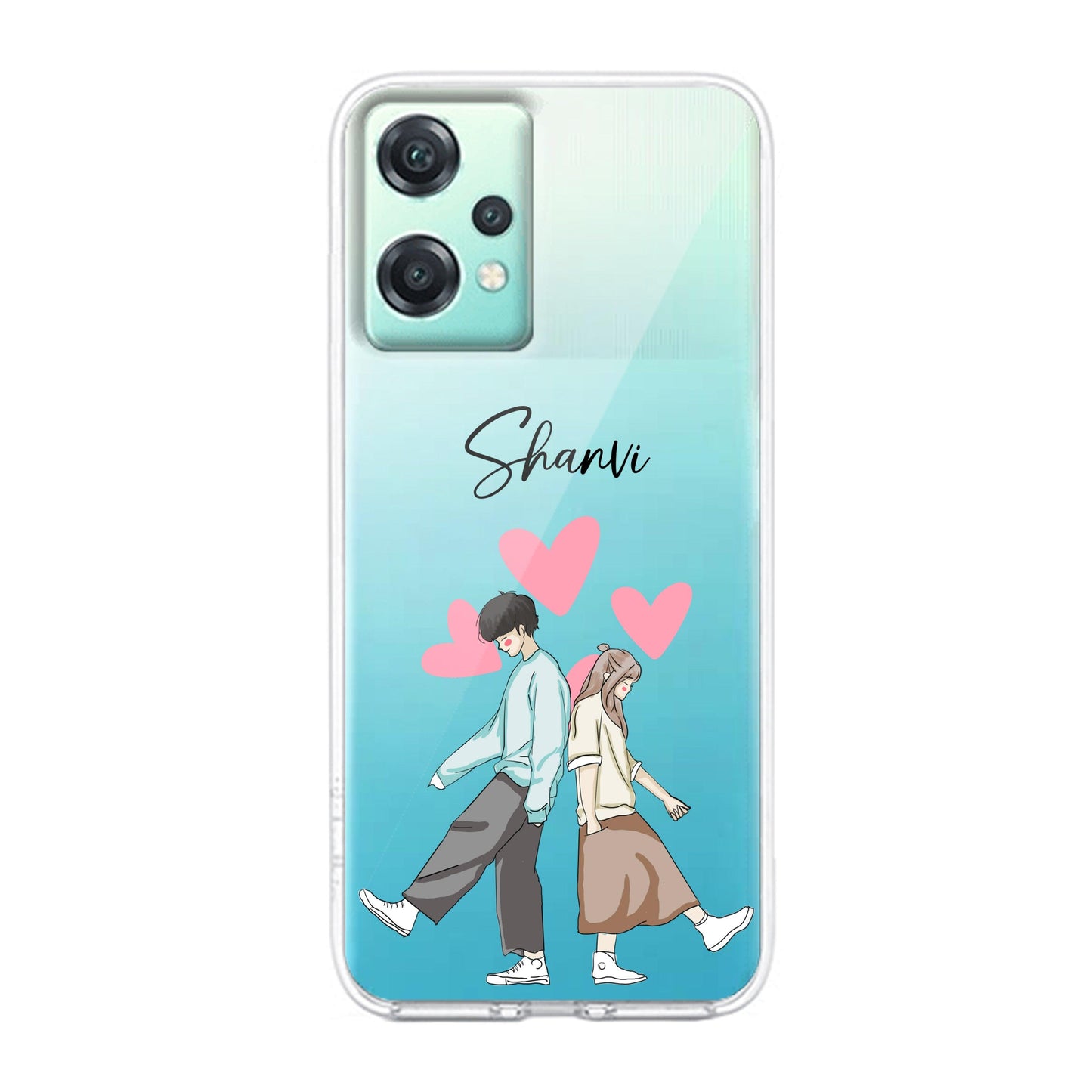Love Couple Customize Transparent Silicon Case For OnePlus