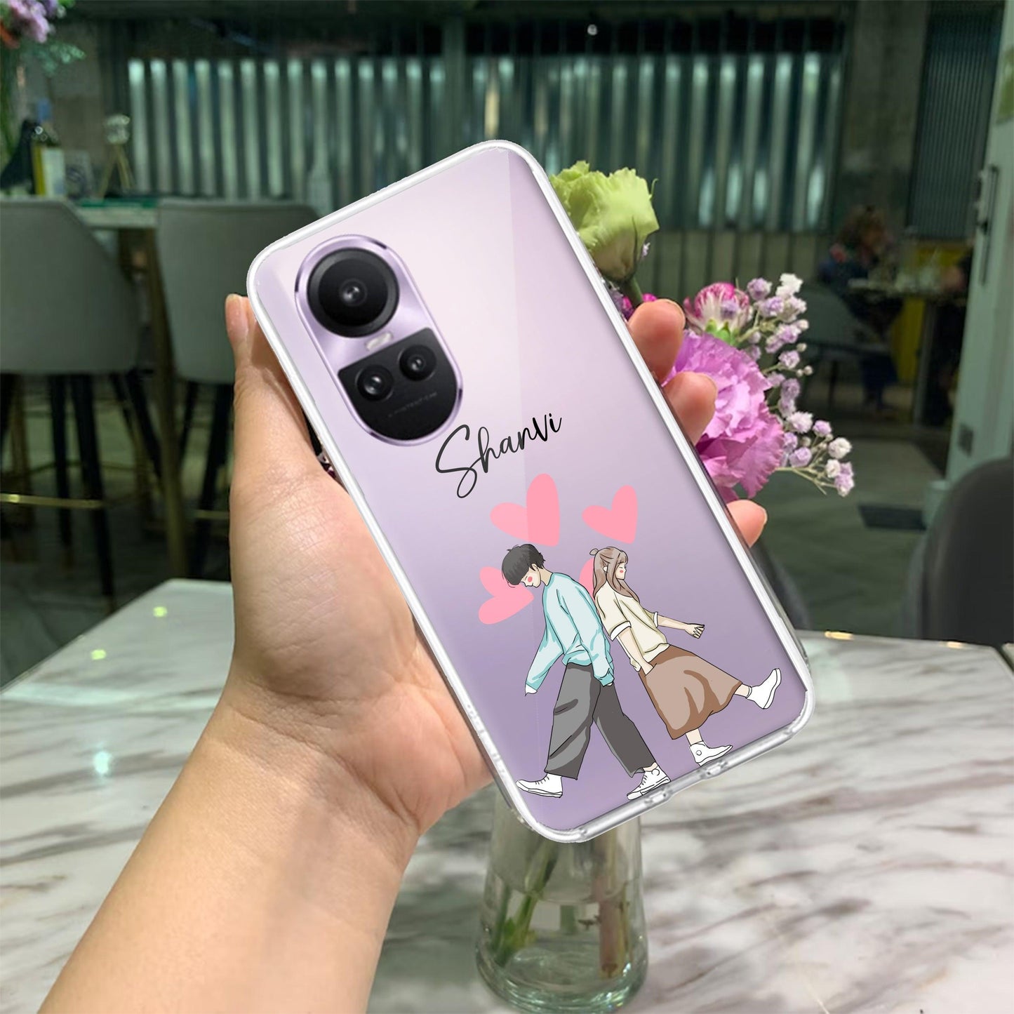 Love Couple Customize Transparent Silicon Case For Oppo