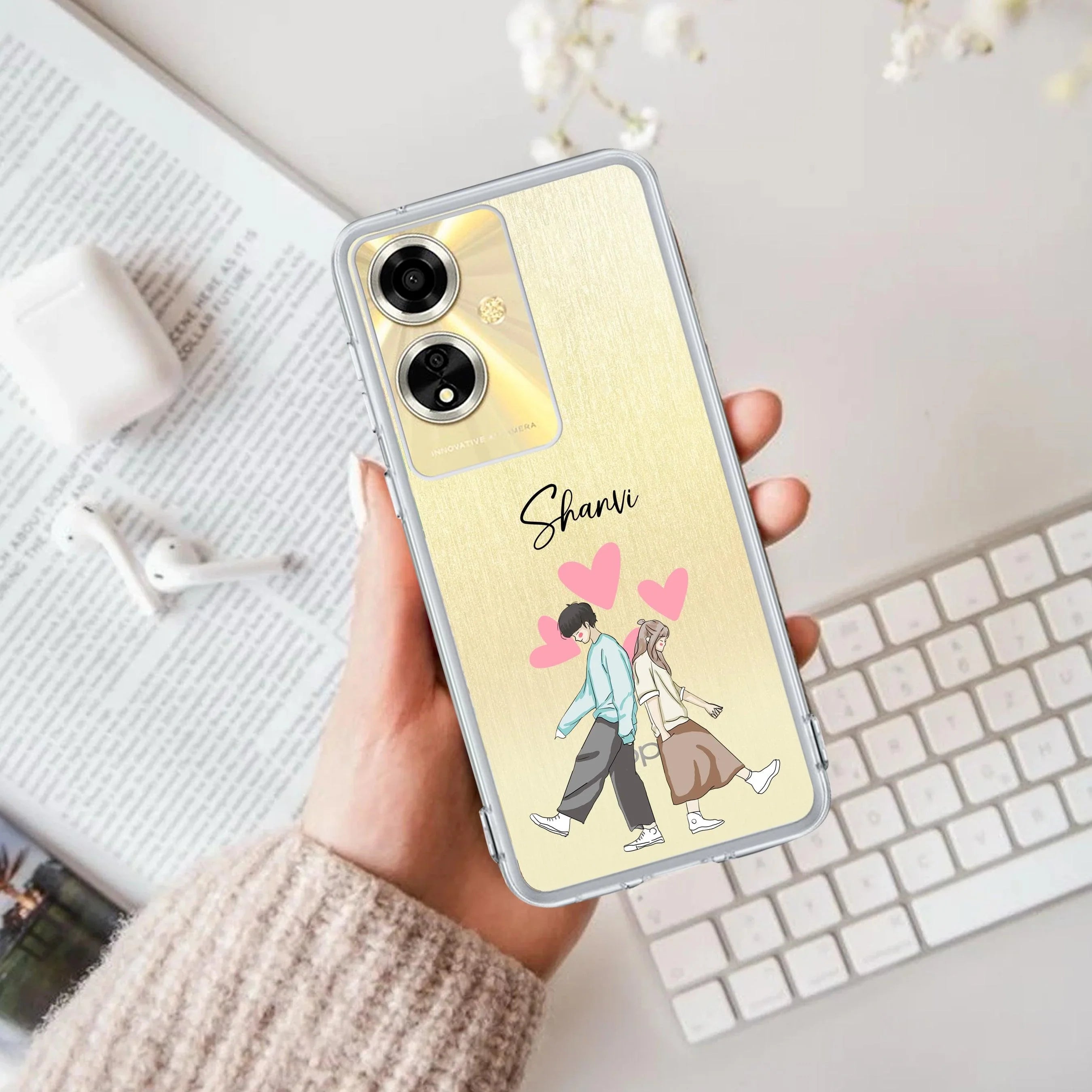 Love Couple Customize Transparent Silicon Case For Oppo - ShopOnCliQ