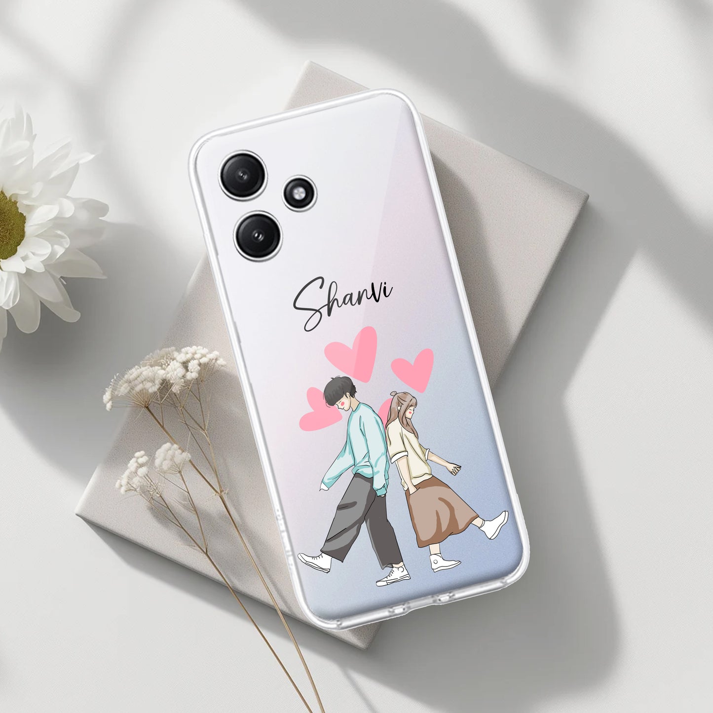 Love Couple Customize Transparent Silicon Case For Poco ShopOnCliQ