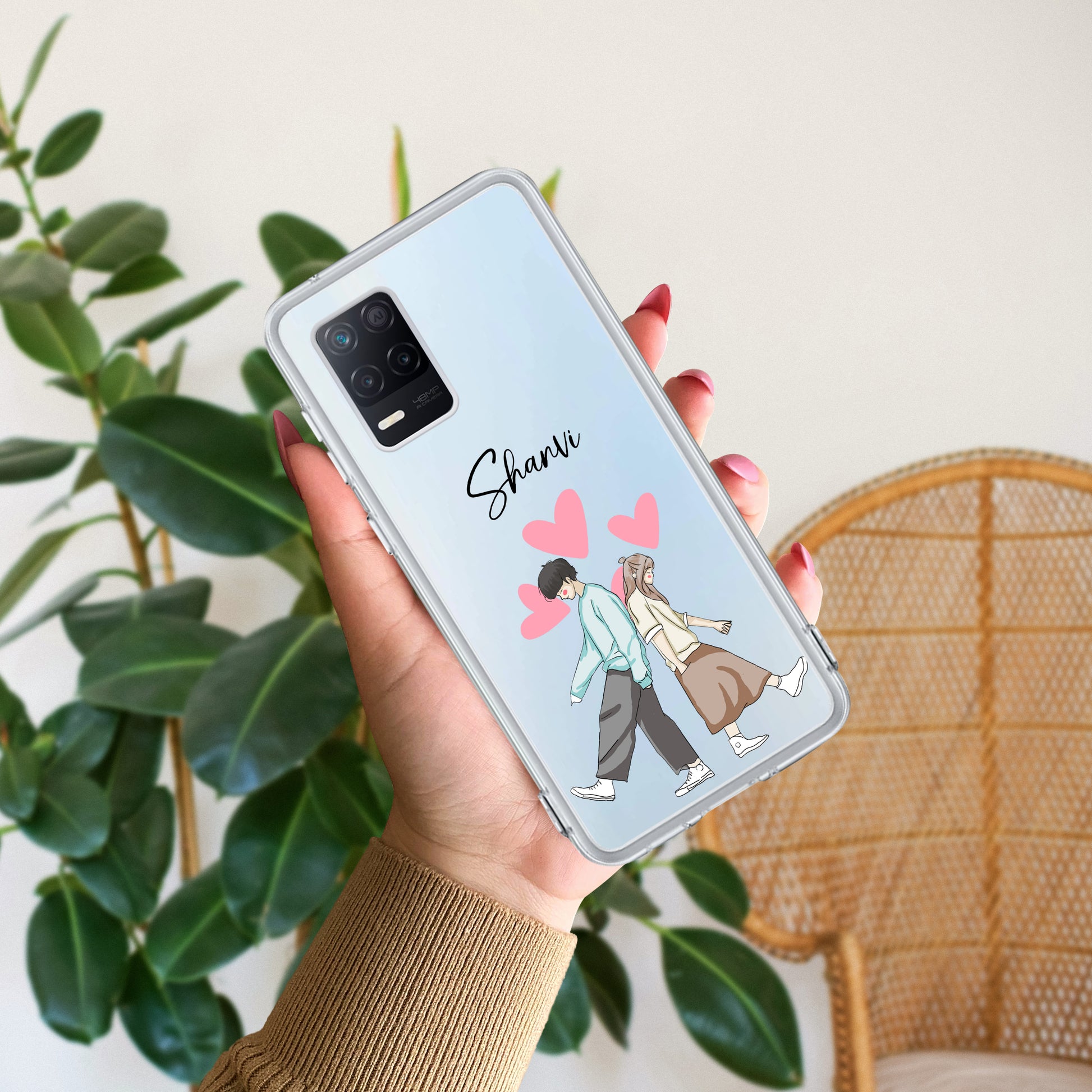 Love Couple Customize Transparent Silicon Case For Realme/Narzo - ShopOnCliQ