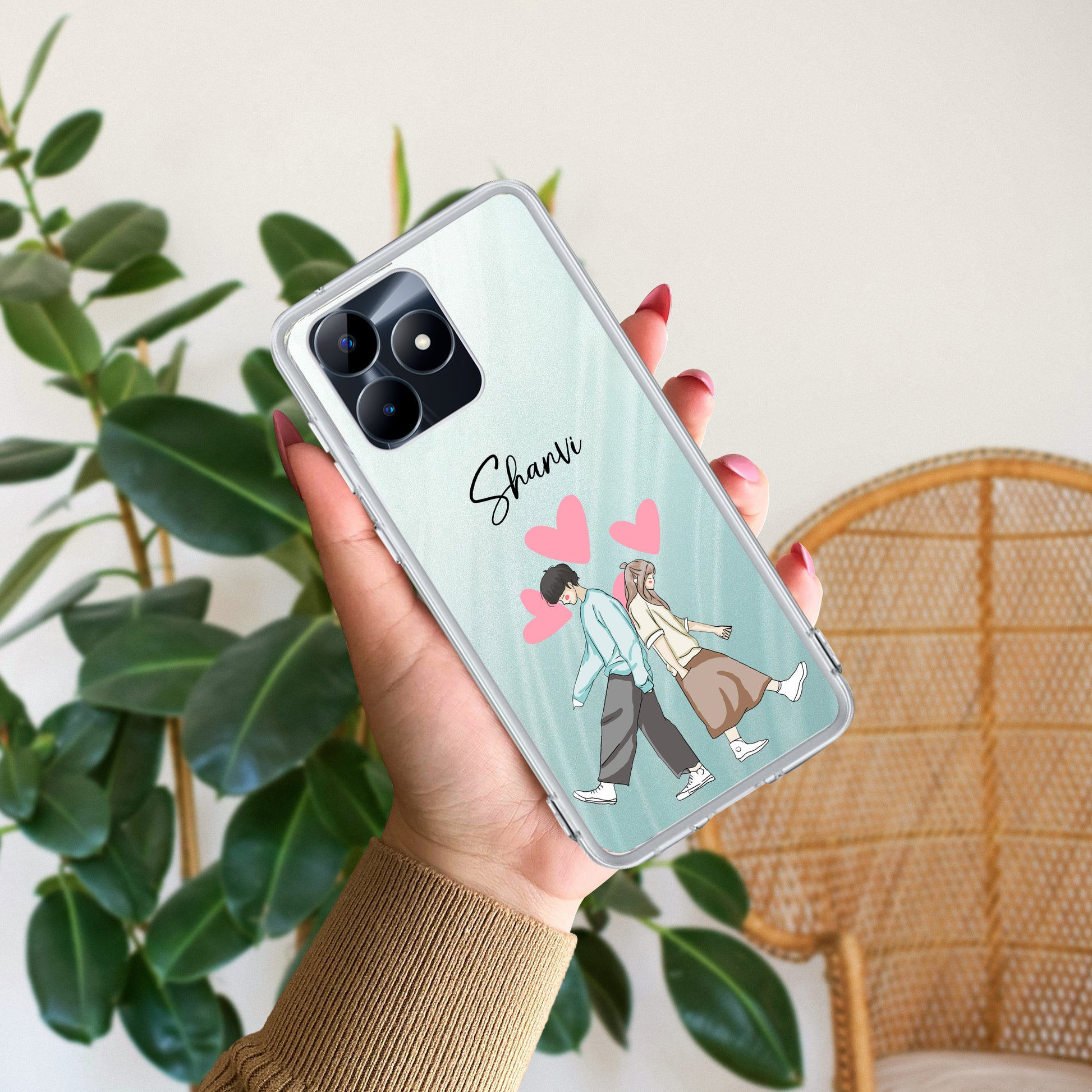 Love Couple Customize Transparent Silicon Case For Realme/Narzo - ShopOnCliQ