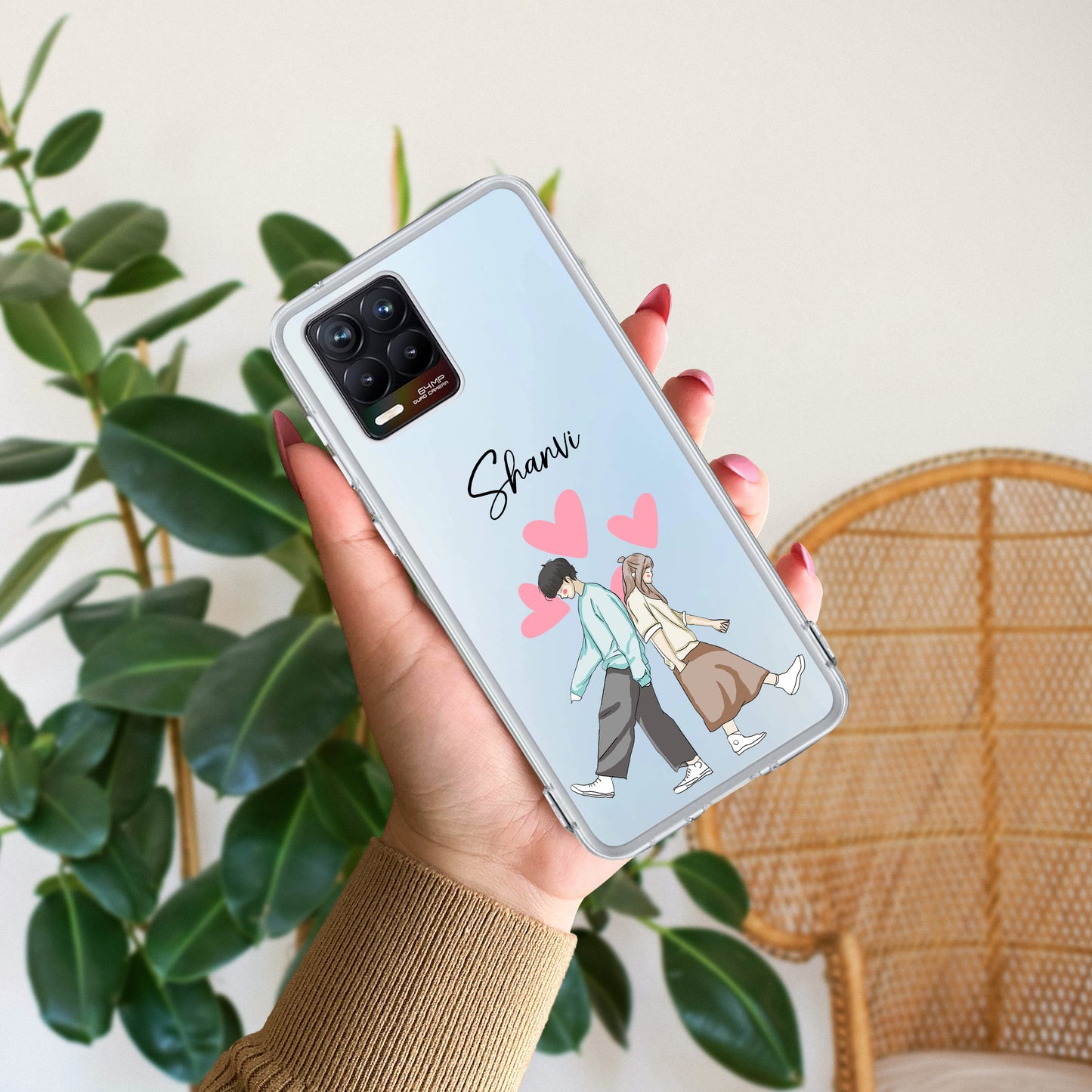 Love Couple Customize Transparent Silicon Case For Realme/Narzo - ShopOnCliQ