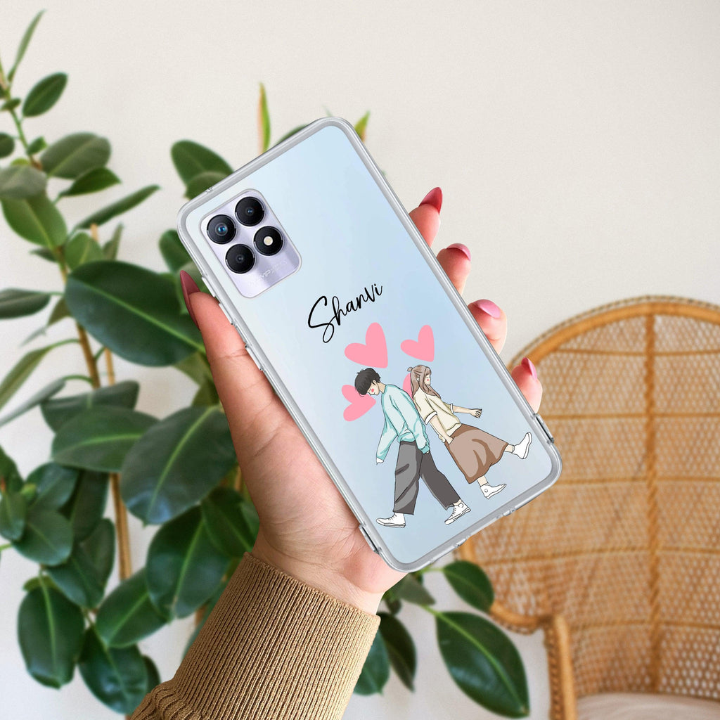 Love Couple Customize Transparent Silicon Case For Realme/Narzo - ShopOnCliQ