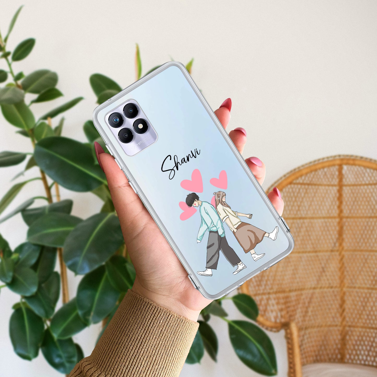 Love Couple Customize Transparent Silicon Case For Realme/Narzo - ShopOnCliQ