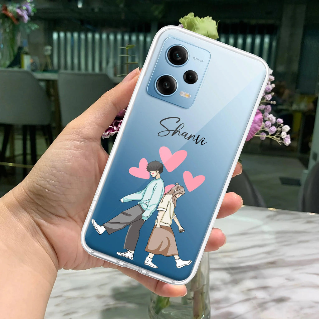 Love Couple Customize Transparent Silicon Case For Redmi Note 14 Pro 5G