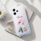 Love Couple Customize Transparent Silicon Case For Redmi Note 13 Pro 5G
