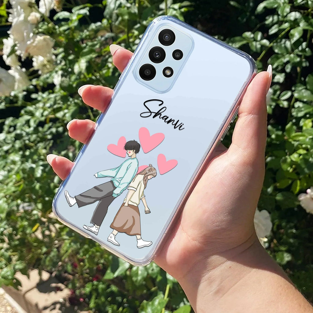 Love Couple Customize Anti Yellow Case For Samsung Galaxy A52 / Samsung Galaxy A52s
