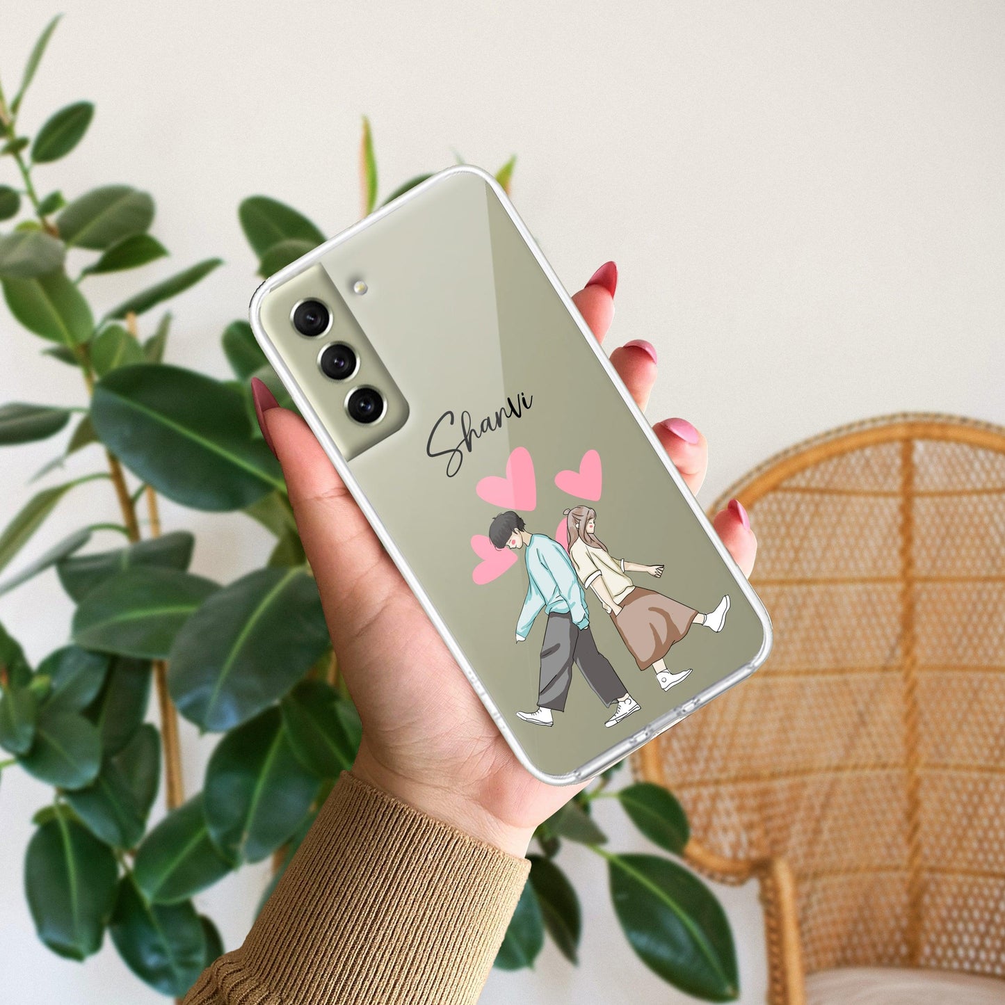 Love Couple Customize Transparent Silicon Case For Samsung