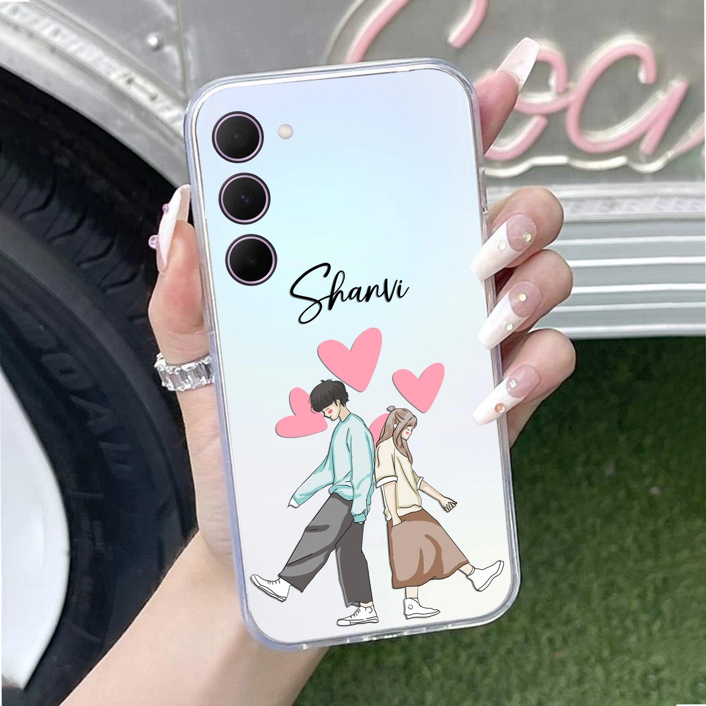 Love Couple Customize Transparent Silicon Case For Samsung