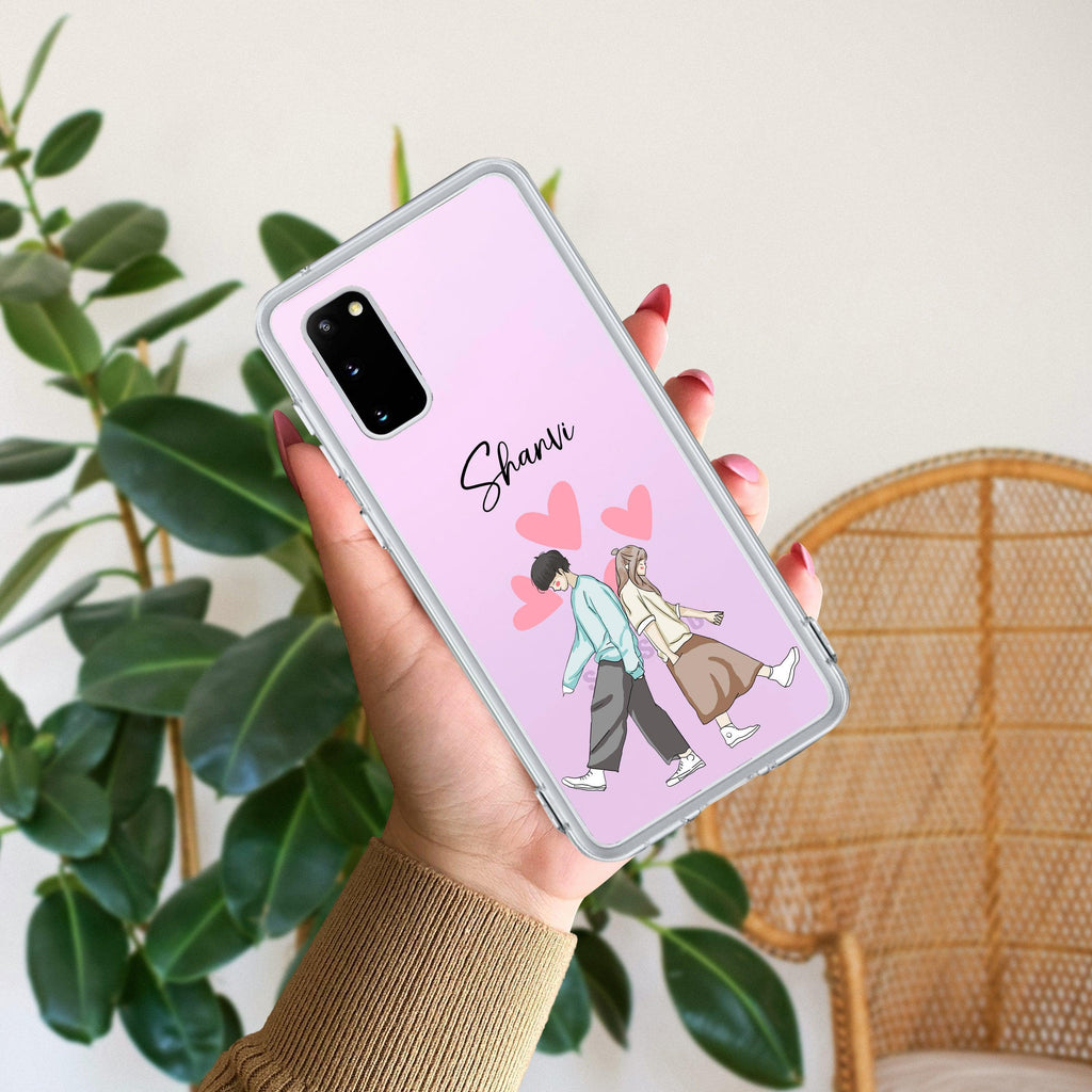 Love Couple Customize Transparent Silicon Case For Samsung Galaxy A36 5G
