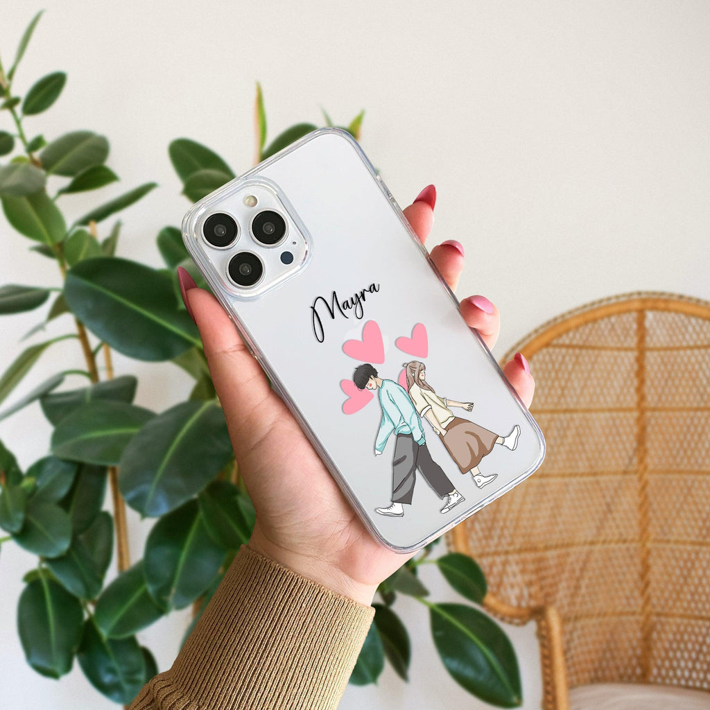 Love Couple Customize Transparent Silicon Case For Samsung Galaxy A70 / A70s