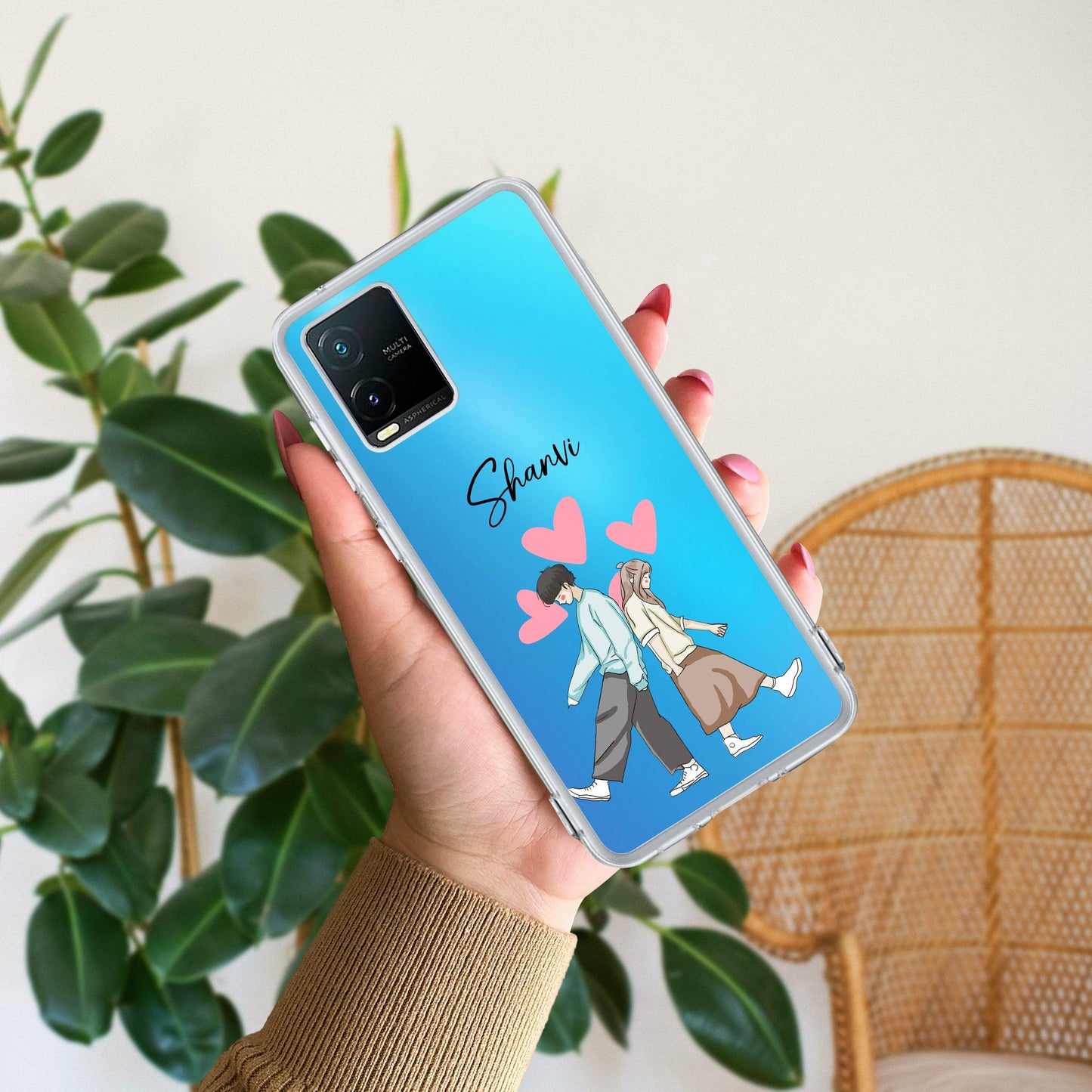 Love Couple Customize Transparent Silicon Case For Vivo