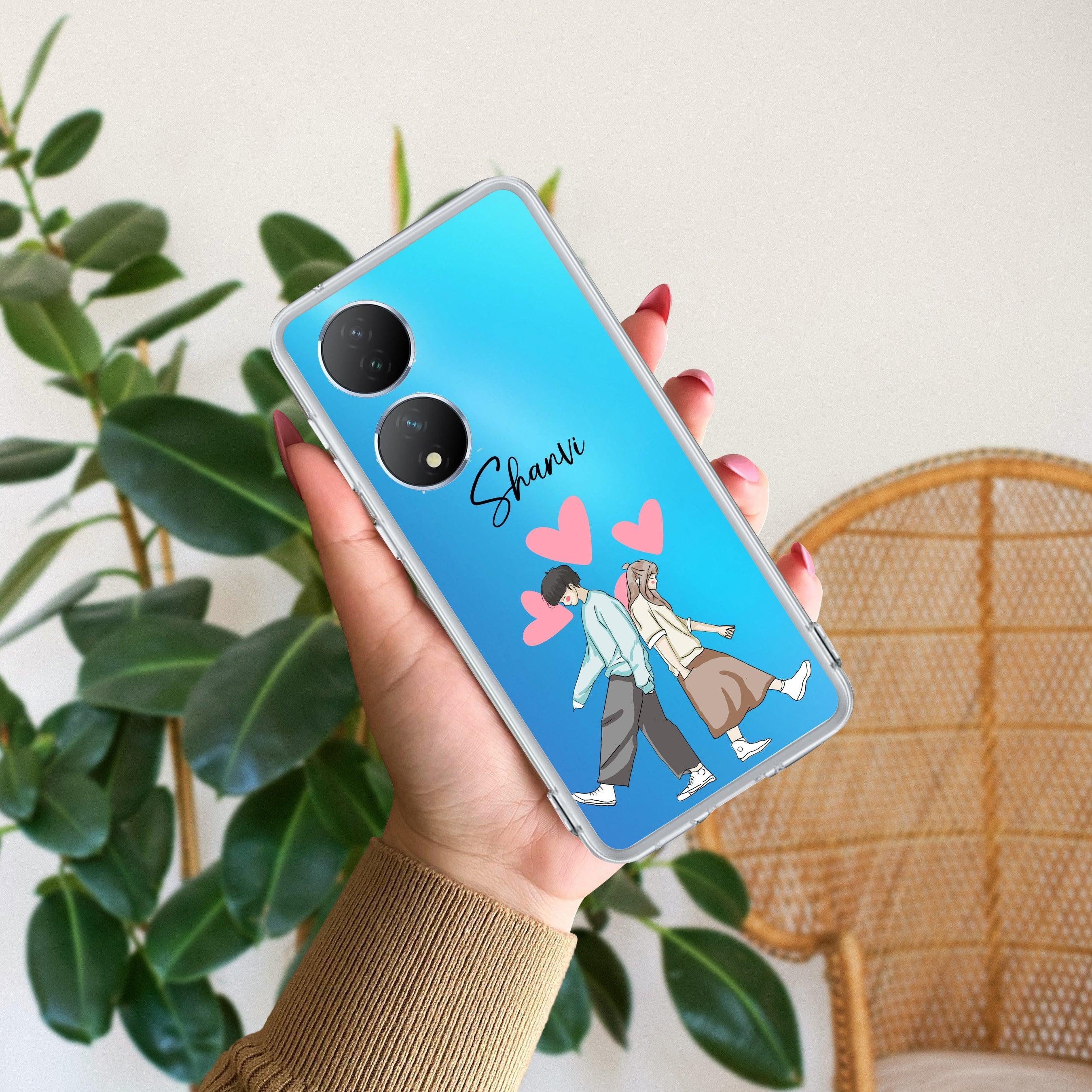 Love Couple Customize Transparent Silicon Case For Vivo - ShopOnCliQ