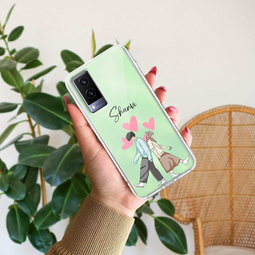 Love Couple Customize Transparent Silicon Case For Vivo V23 Pro 5G
