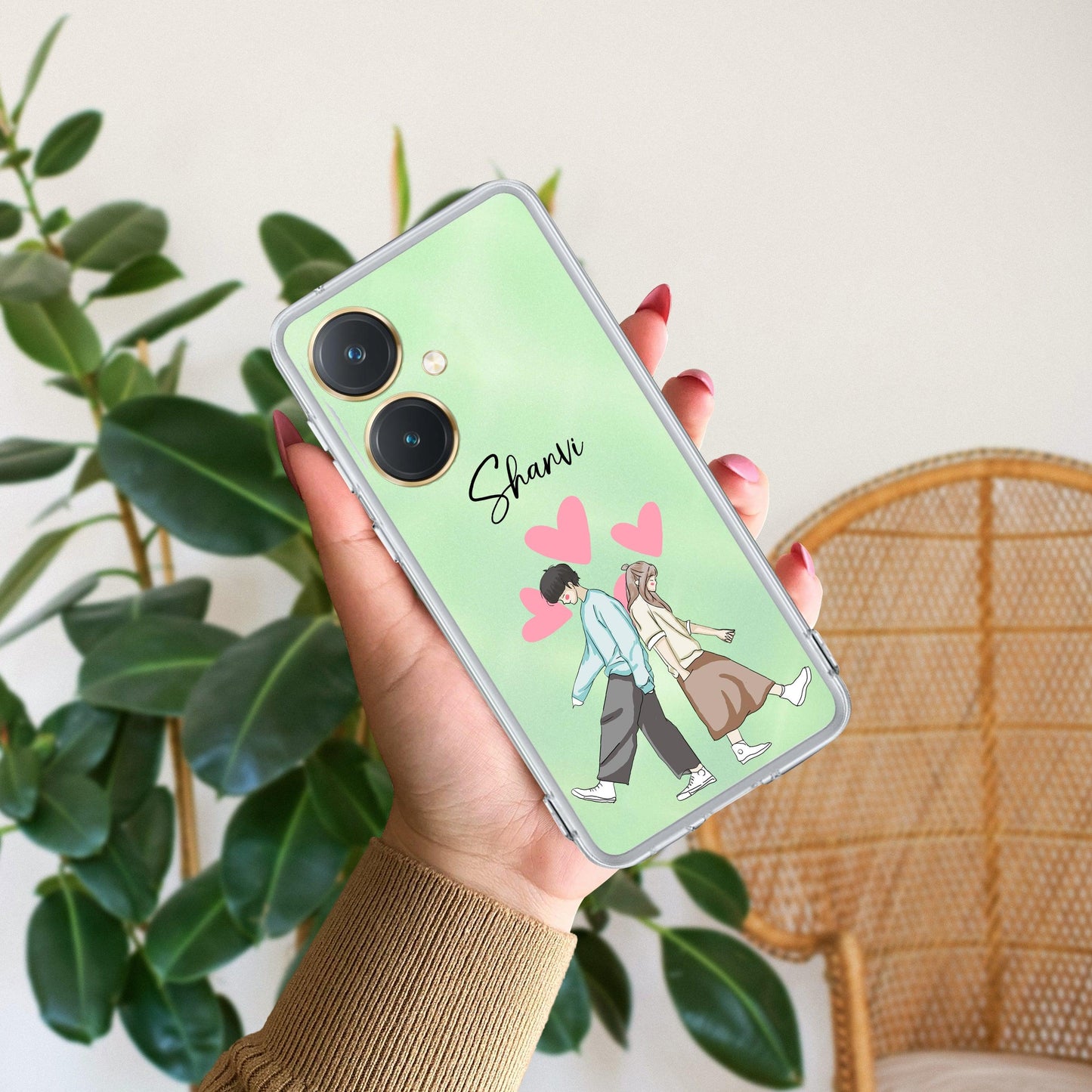 Love Couple Customize Transparent Silicon Case For Vivo