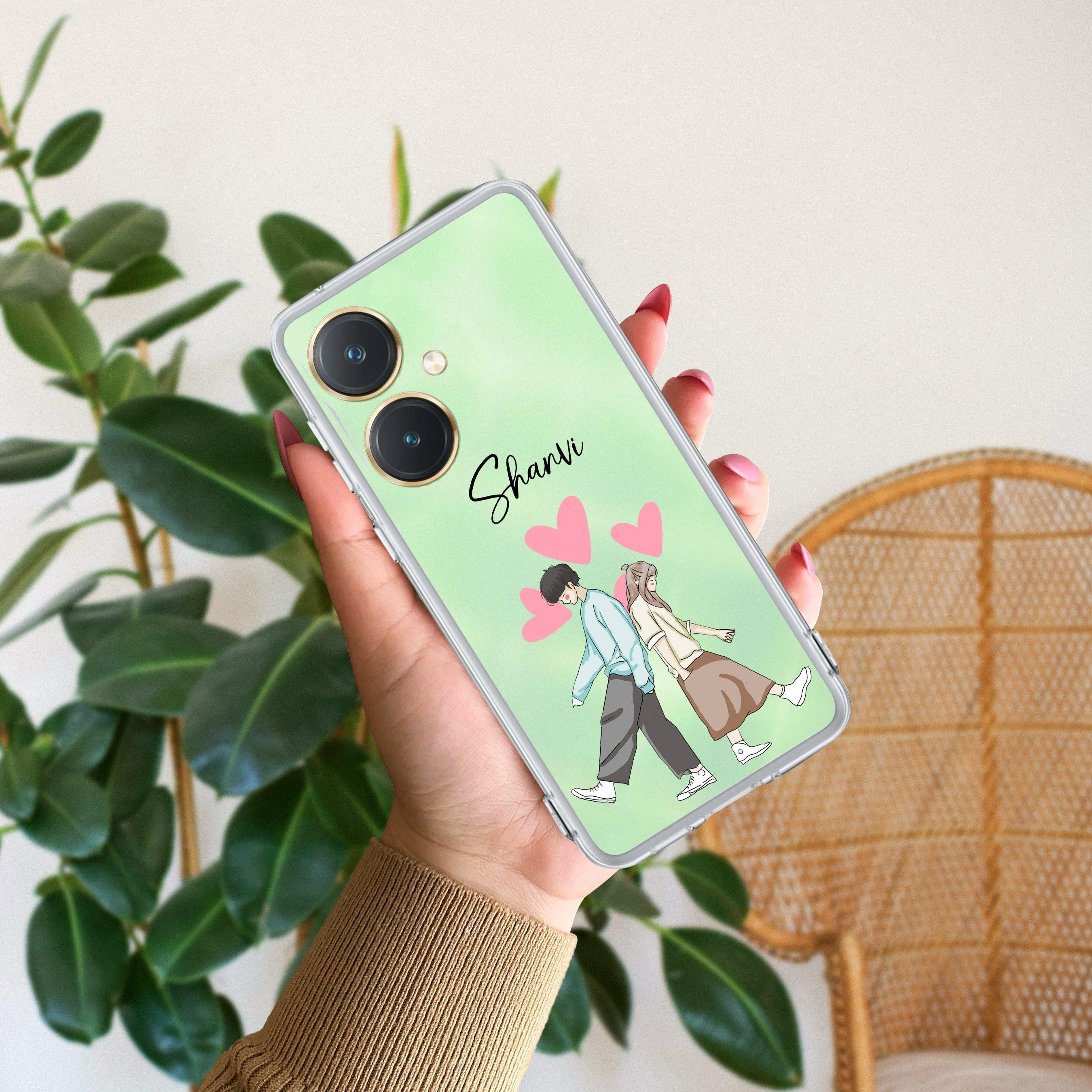 Love Couple Customize Transparent Silicon Case For Vivo - ShopOnCliQ