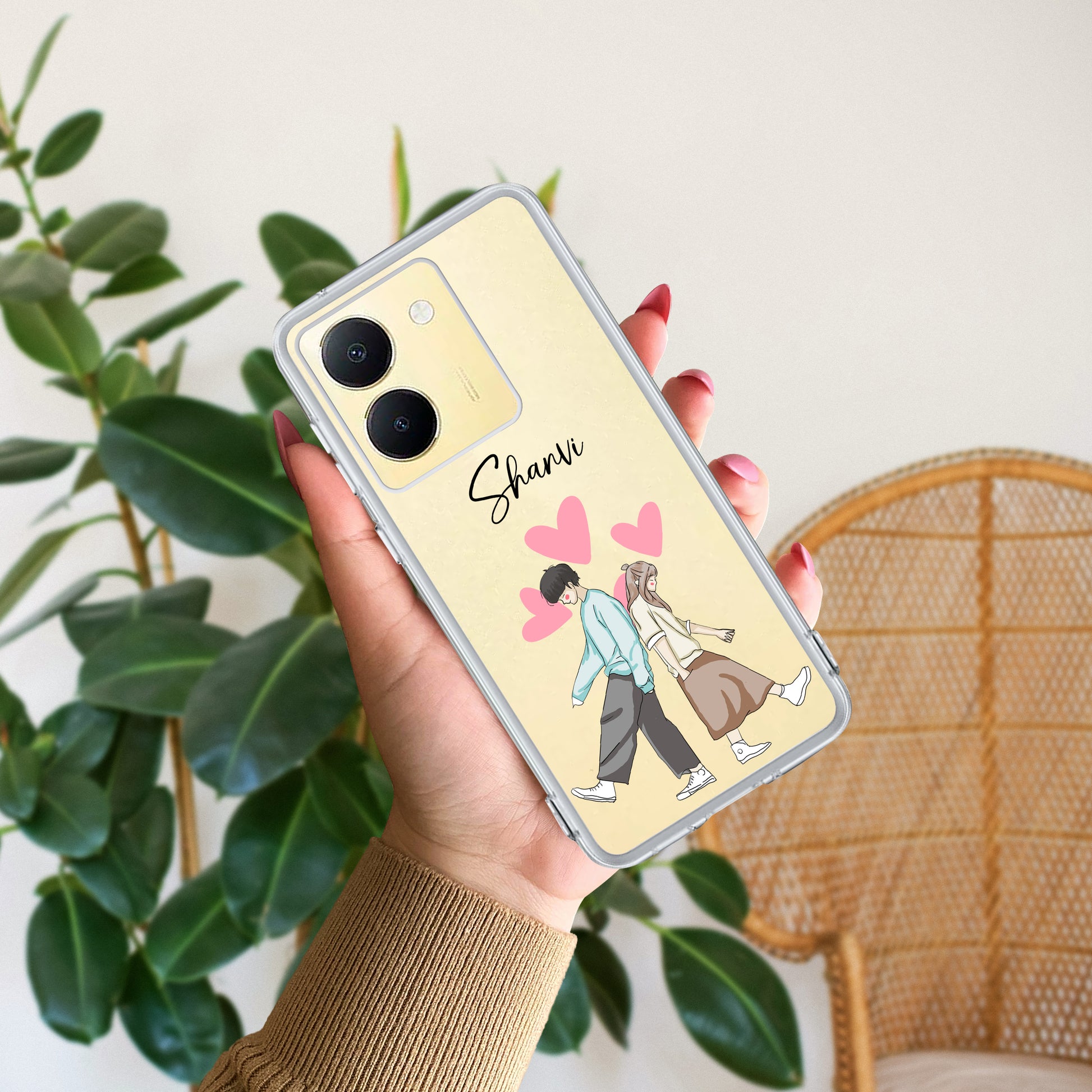 Love Couple Customize Transparent Silicon Case For Vivo ShopOnCliQ