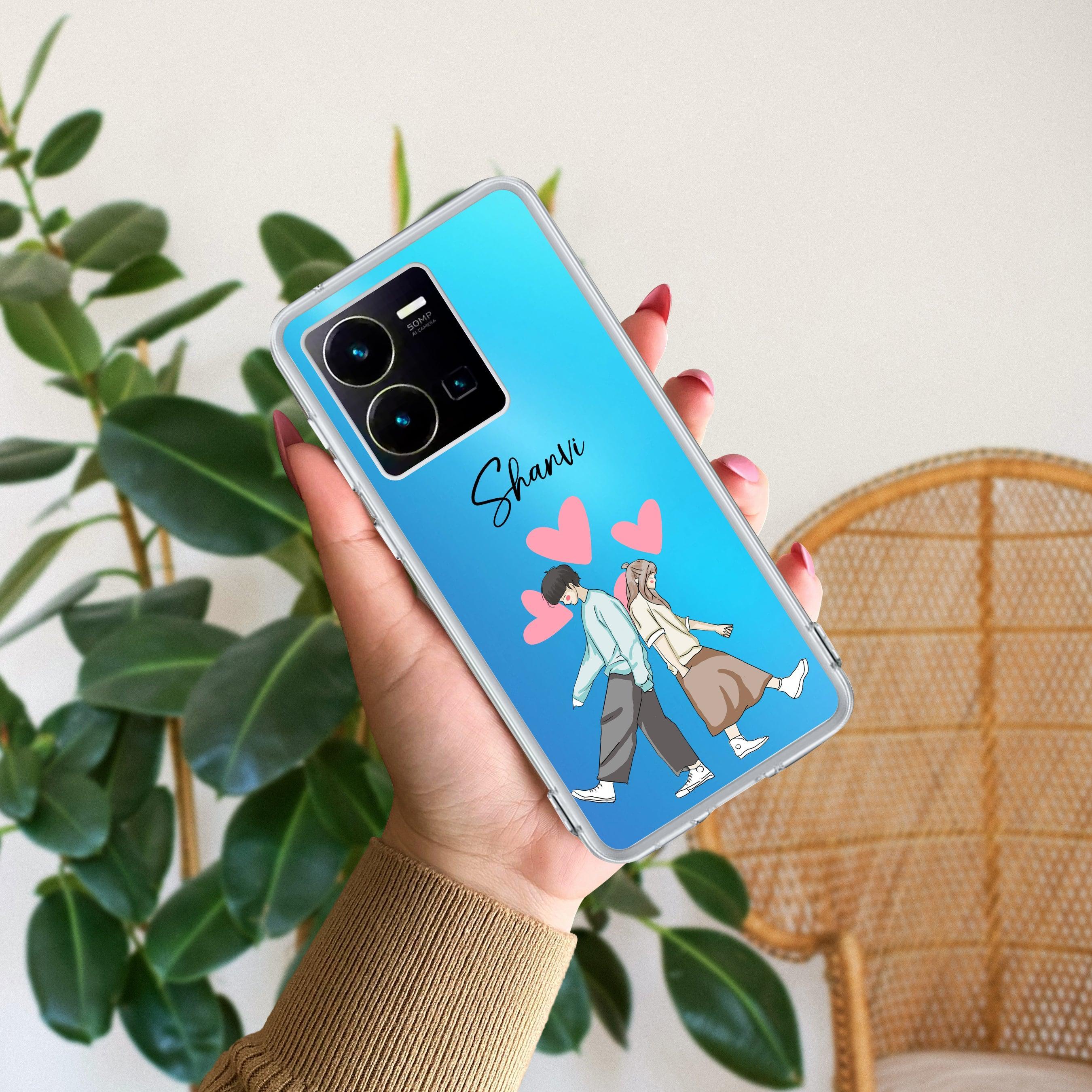 Love Couple Customize Transparent Silicon Case For Vivo - ShopOnCliQ