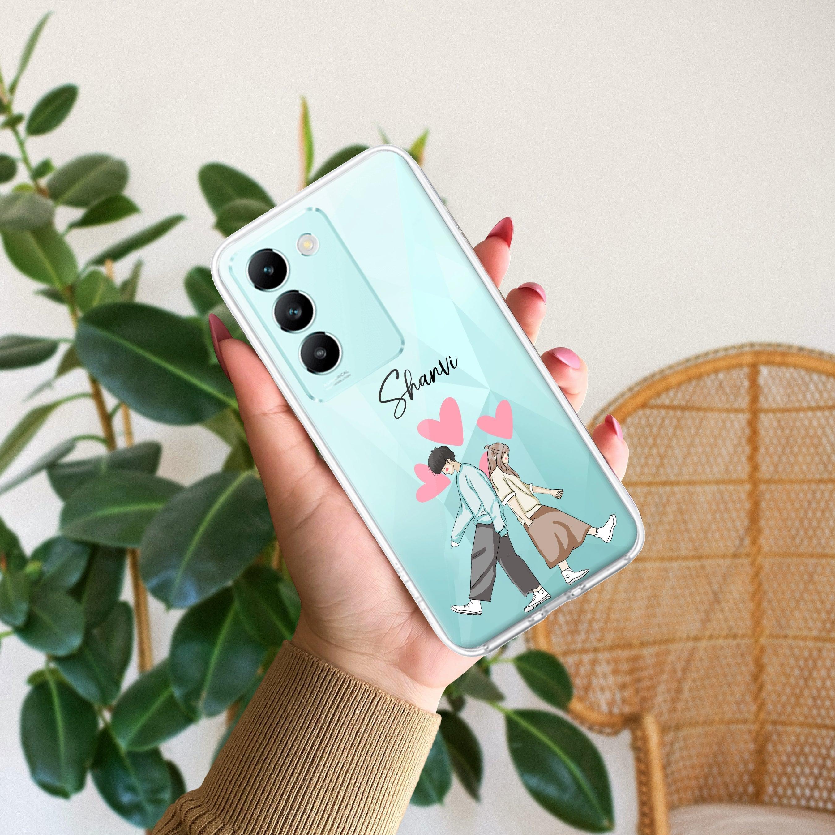 Love Couple Customize Transparent Silicon Case For Vivo - ShopOnCliQ