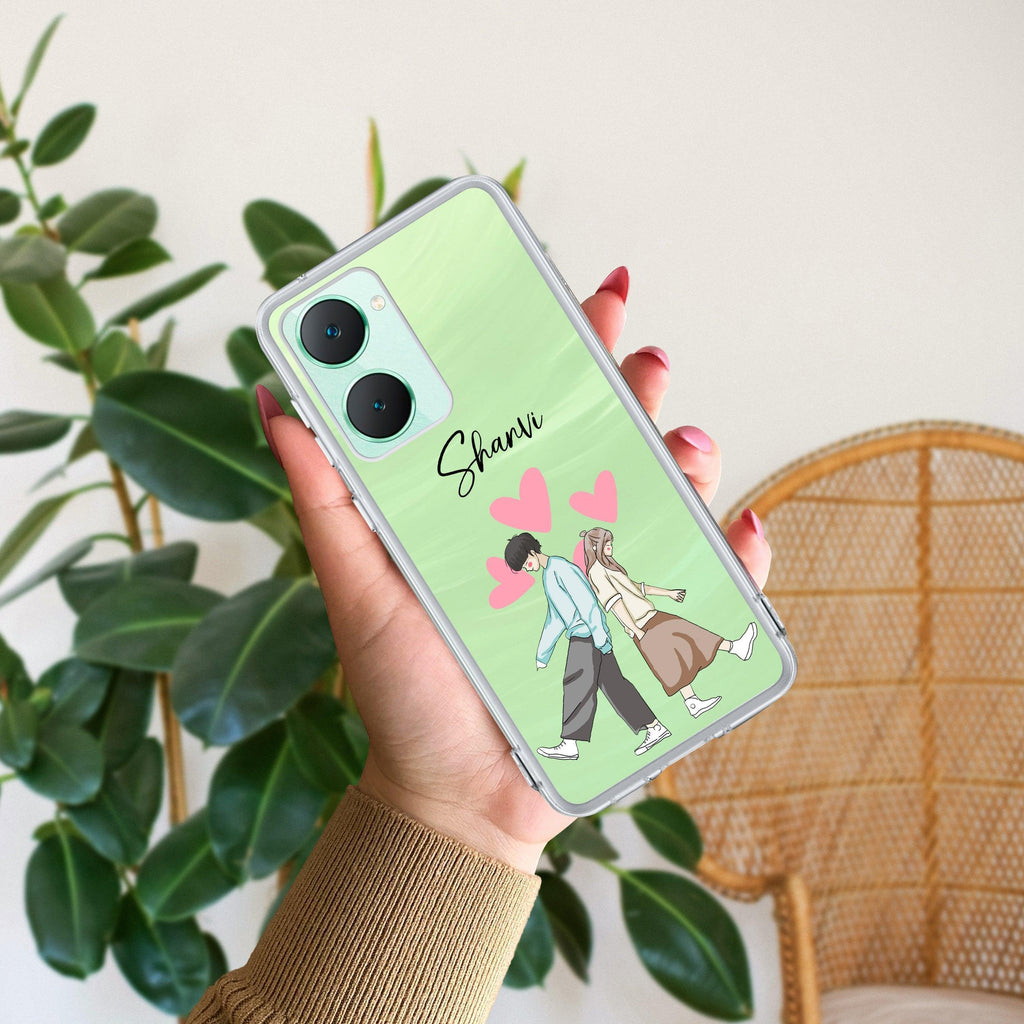 Love Couple Customize Transparent Silicon Case For Vivo V29 Pro 5G