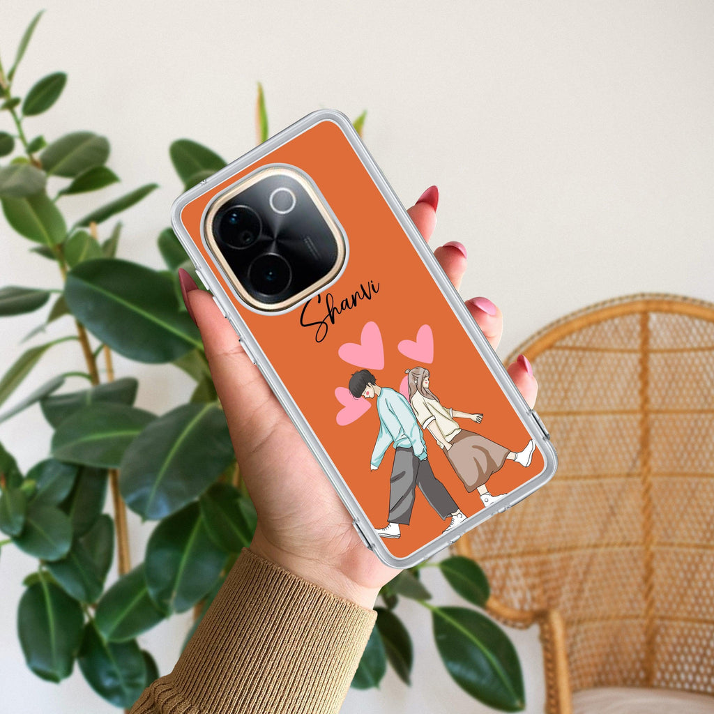 Love Couple Customize Transparent Silicon Case For Vivo Y100 5G /  Vivo Y100A 5G