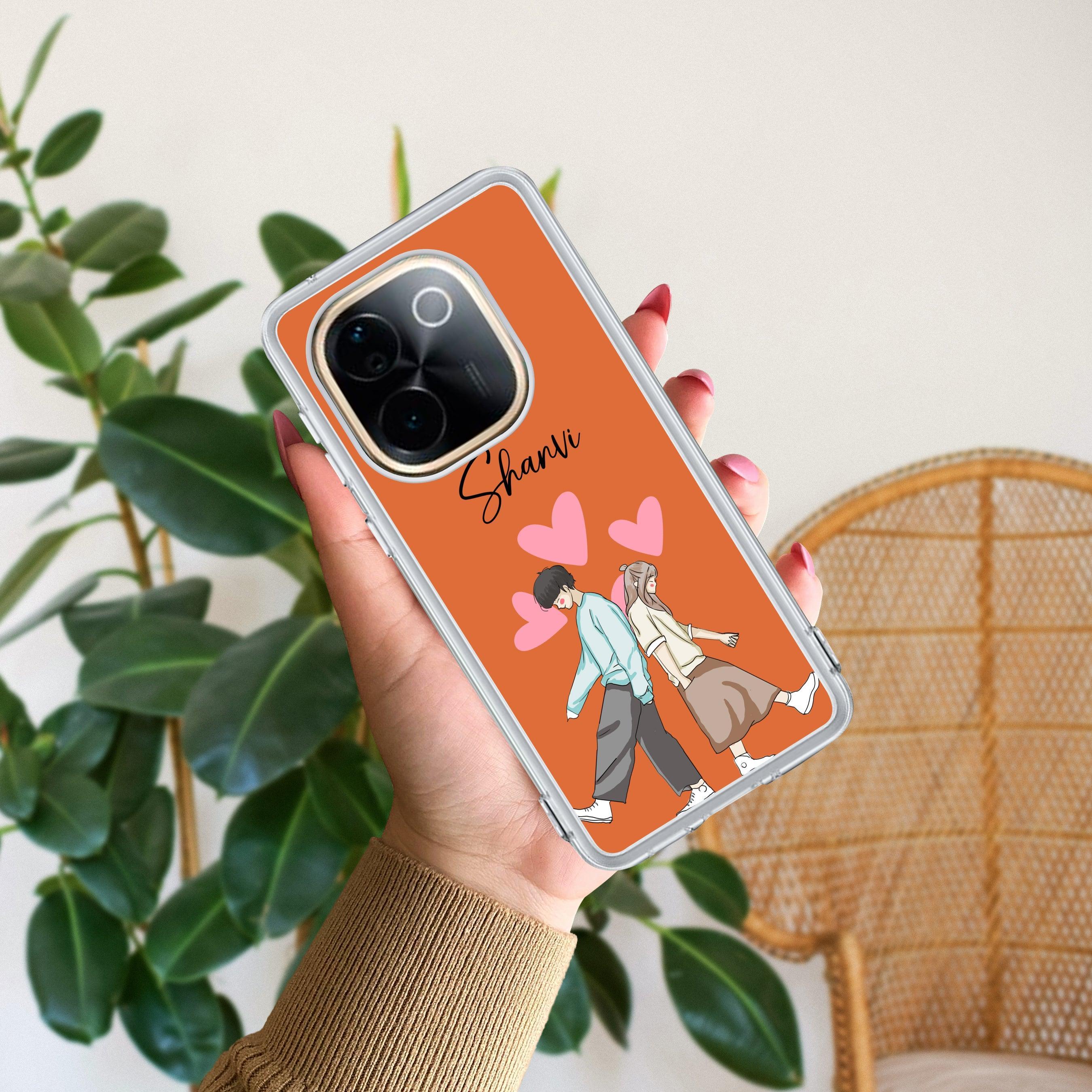 Love Couple Customize Transparent Silicon Case For Vivo - ShopOnCliQ