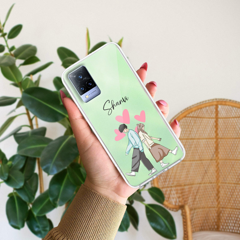 Love Couple Customize Transparent Silicon Case For Vivo V20 SE