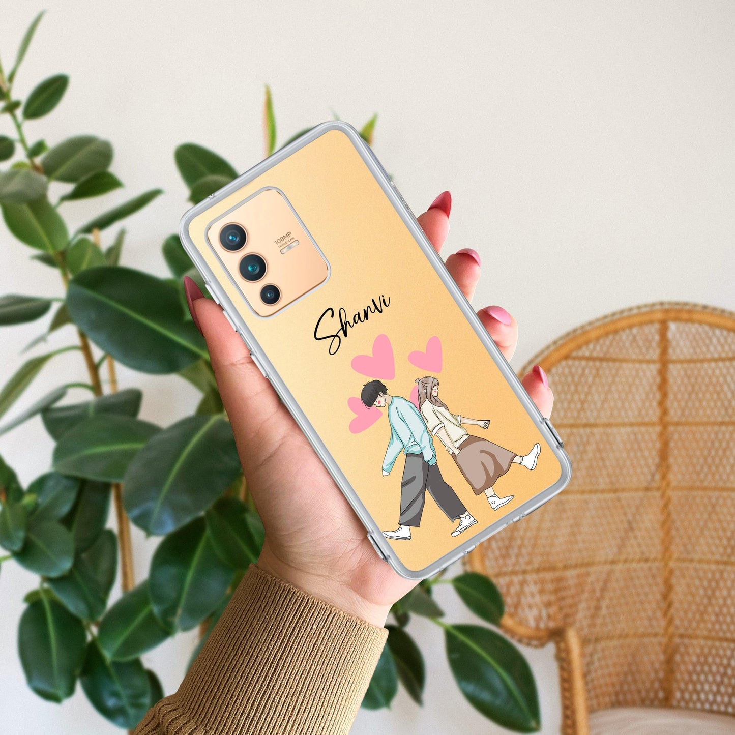 Love Couple Customize Transparent Silicon Case For Vivo