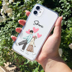 Love Couple Customize Transparent Silicon Case For iPhone 12