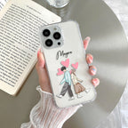 Love Couple Customize Transparent Silicon Case For iPhone 15 Pro