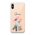 Love Couple Customize Transparent Silicon Case For iPhone 12 Pro
