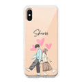 Love Couple Customize Transparent Silicon Case For iPhone X/Xs