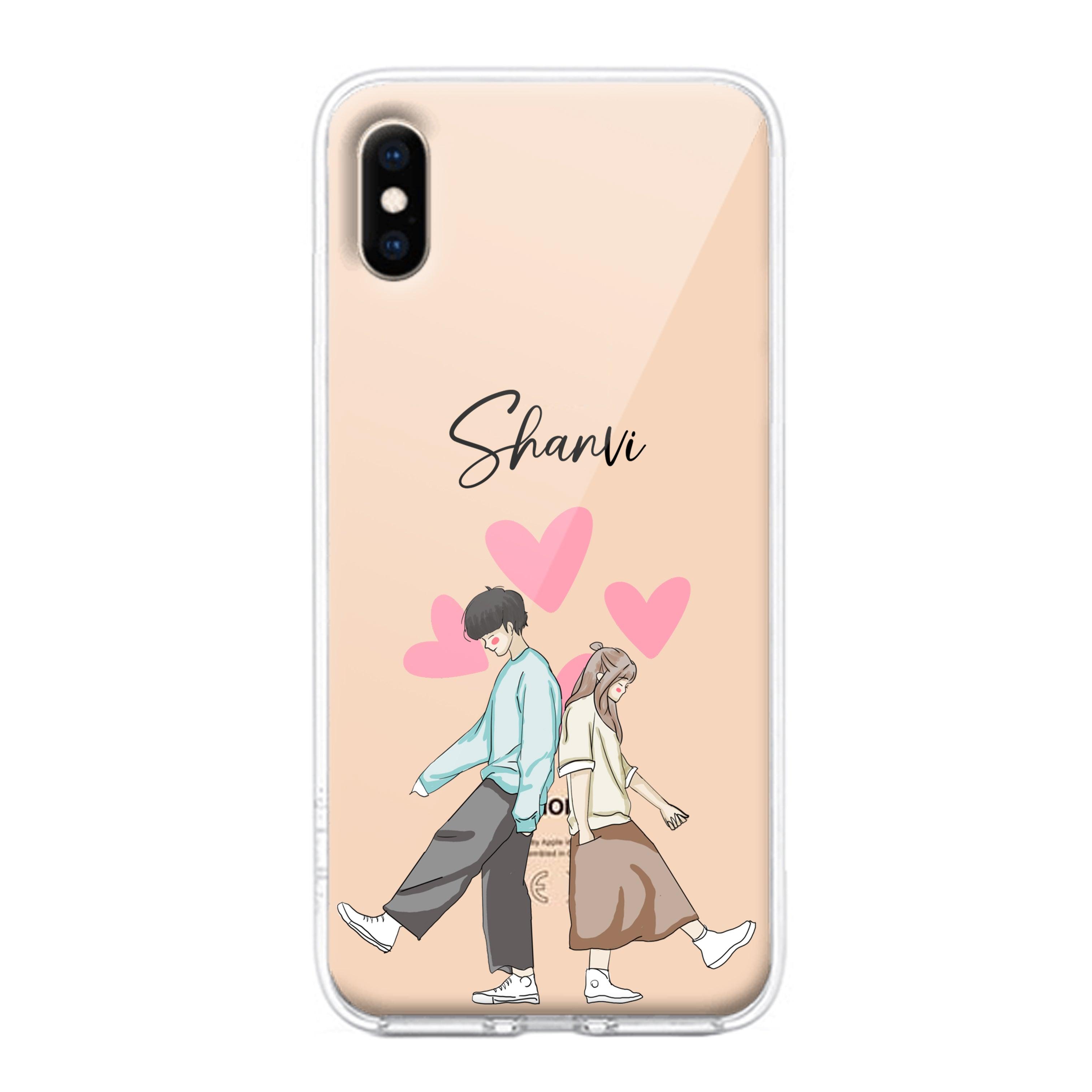 Love Couple Customize Transparent Silicon Case For iPhone - ShopOnCliQ
