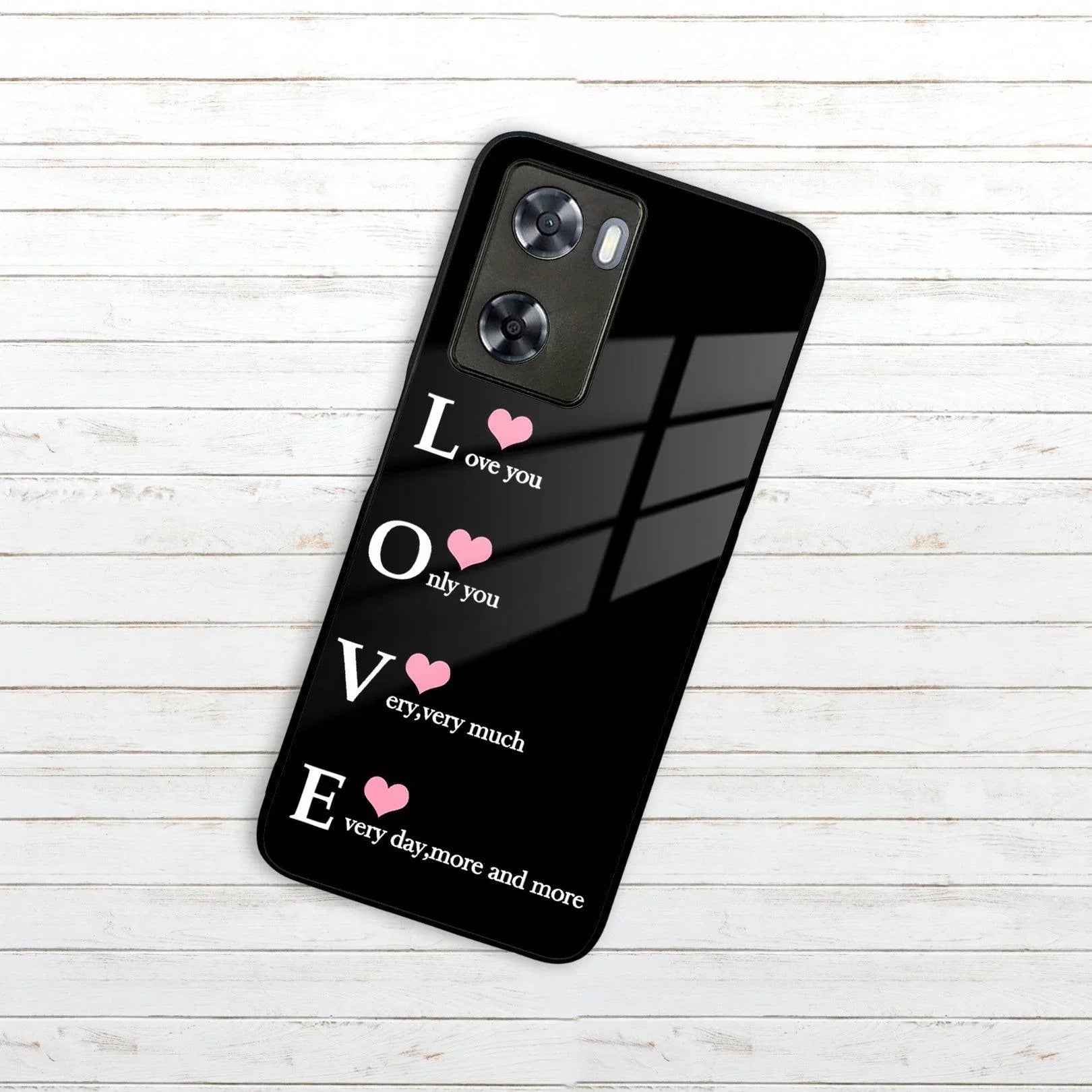 Love Glass Case Cover For Oppo - ShopOnCliQ