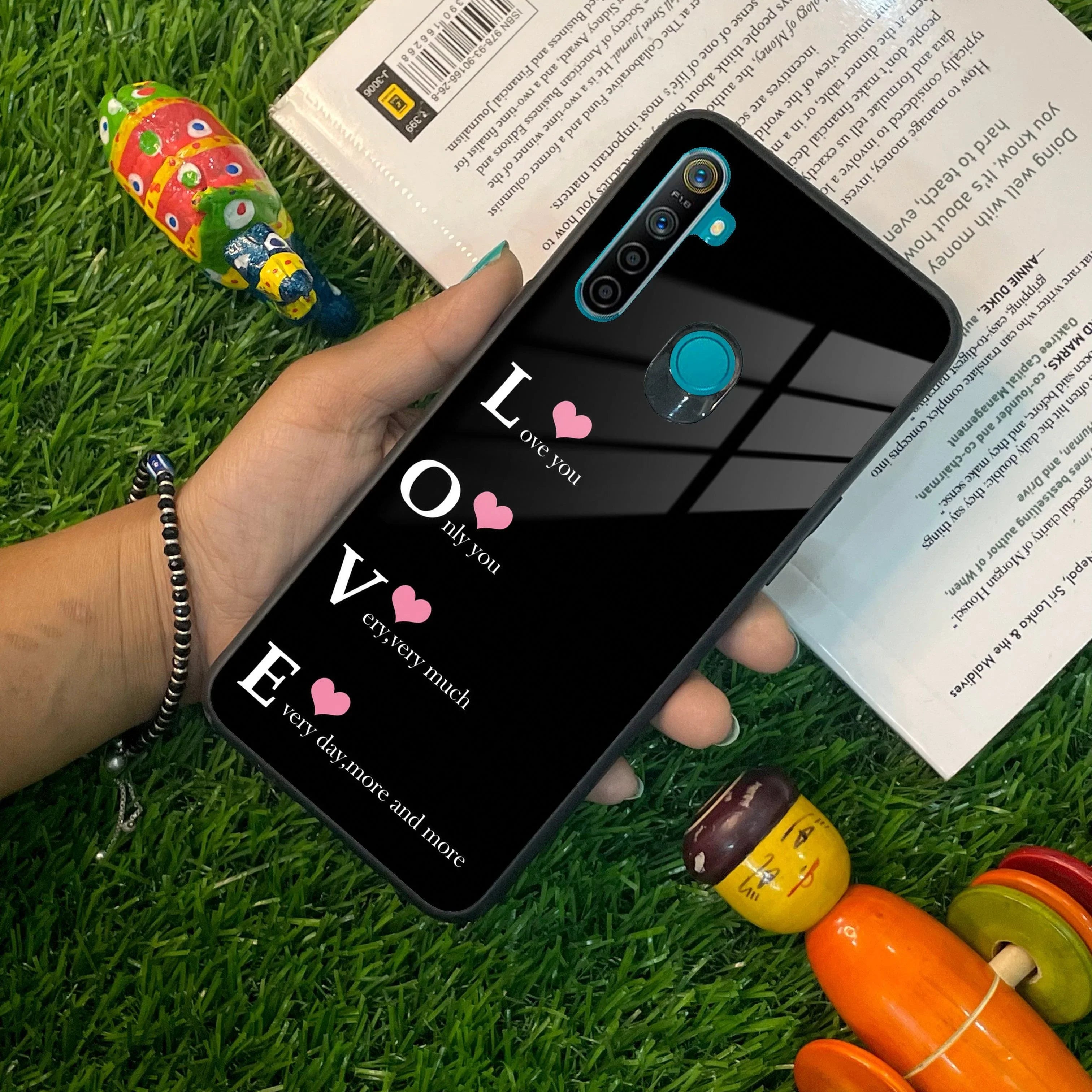 Love Glass Case Cover For Realme/Narzo - ShopOnCliQ