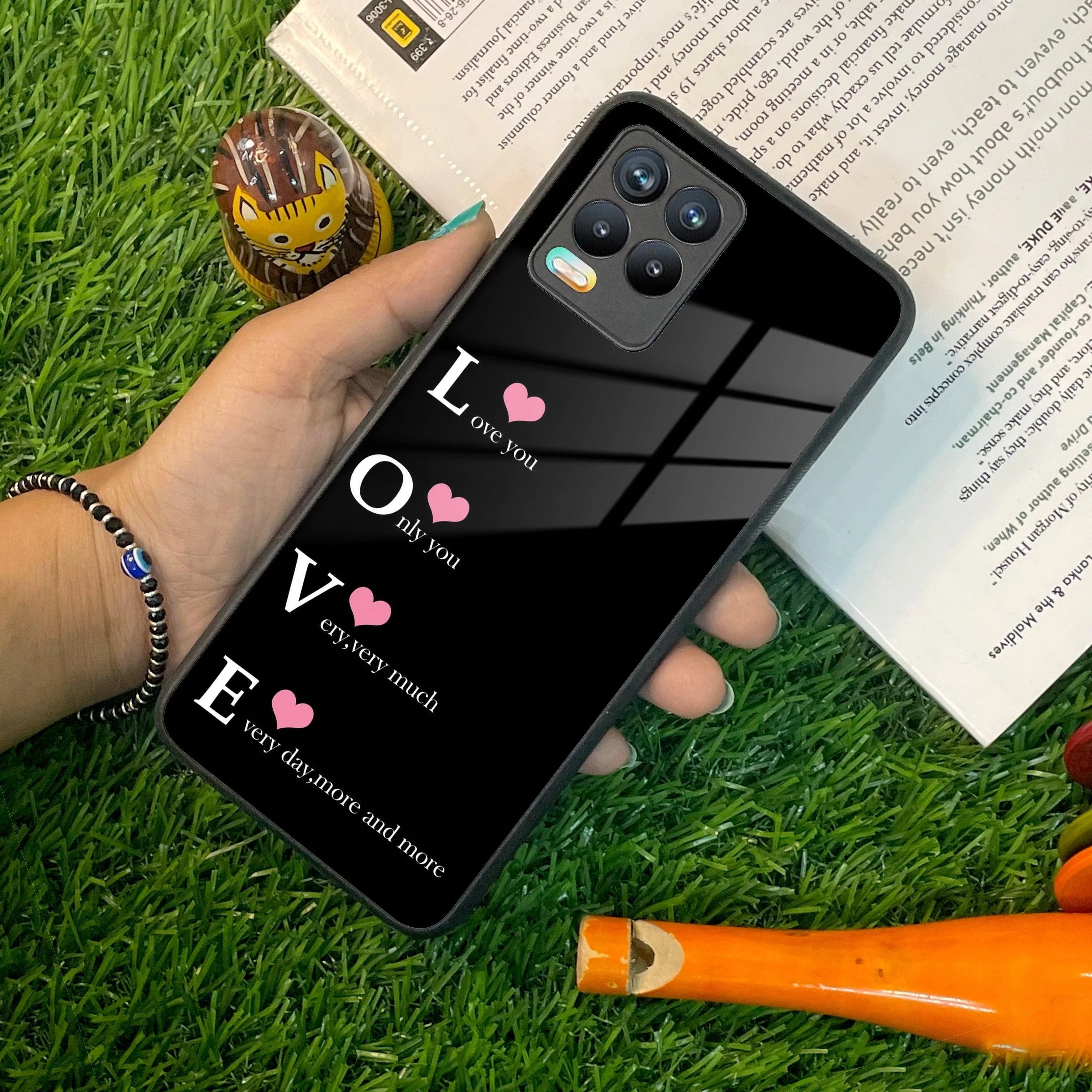 Love Glass Case Cover For Realme/Narzo - ShopOnCliQ