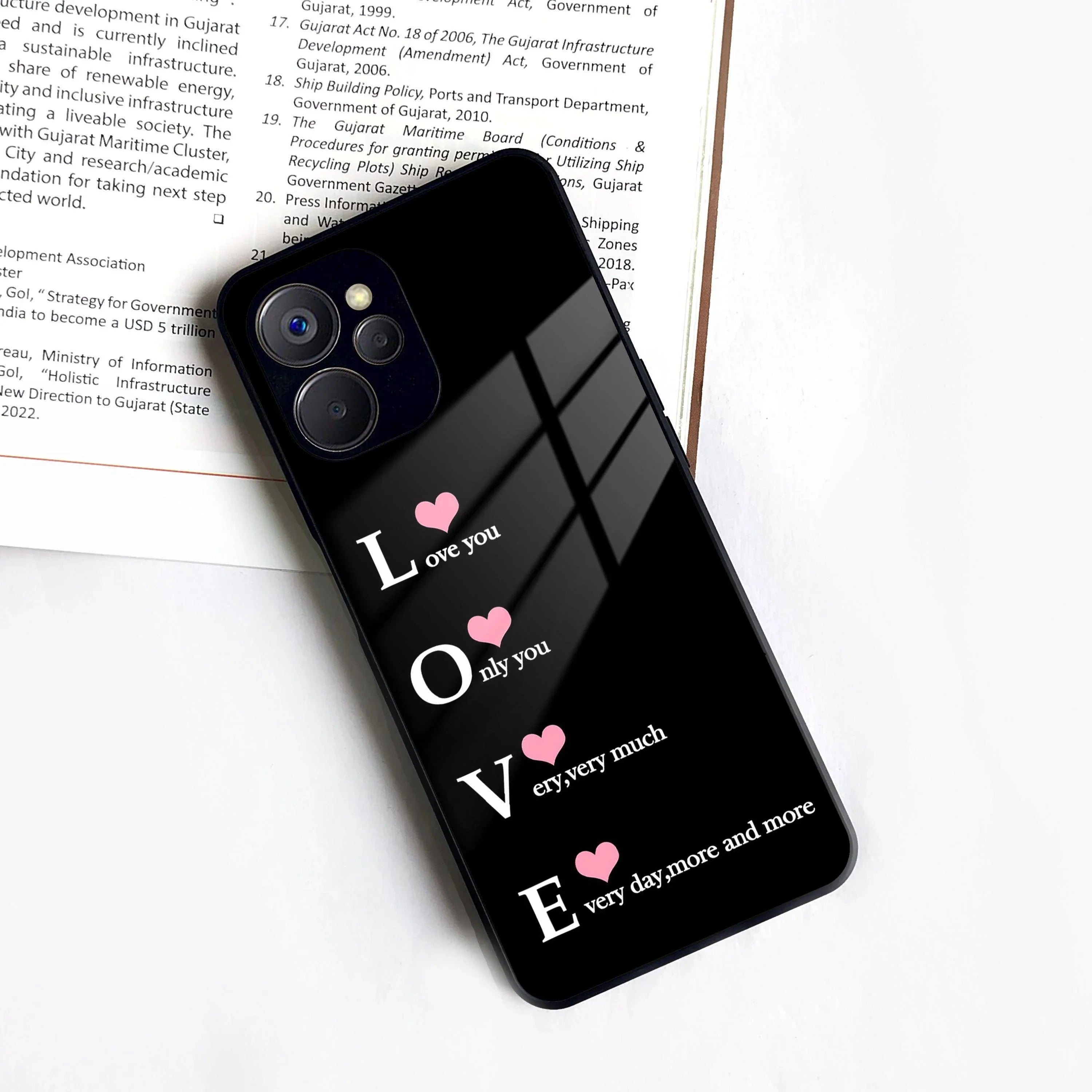 Love Glass Case Cover For Realme/Narzo - ShopOnCliQ