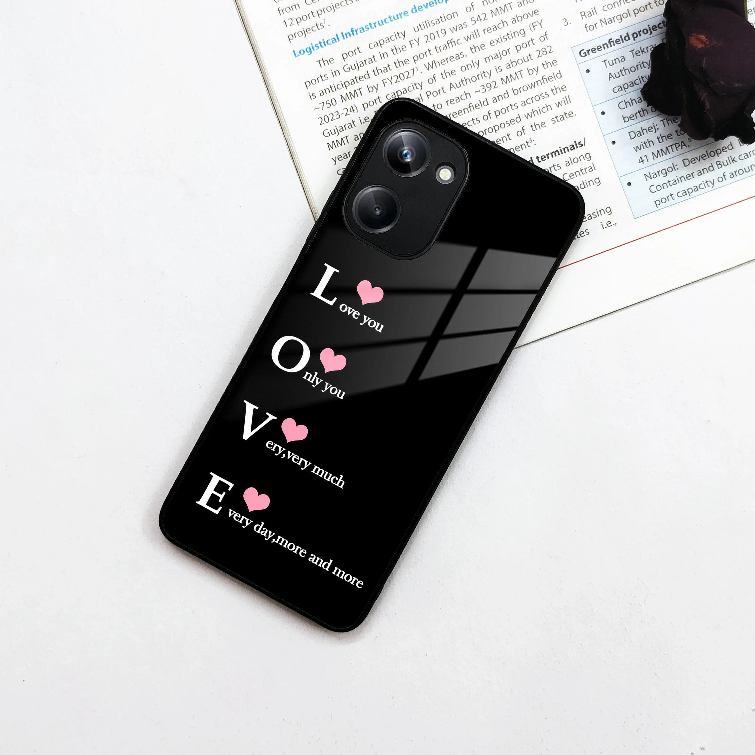 Love Glass Case Cover For Realme/Narzo - ShopOnCliQ