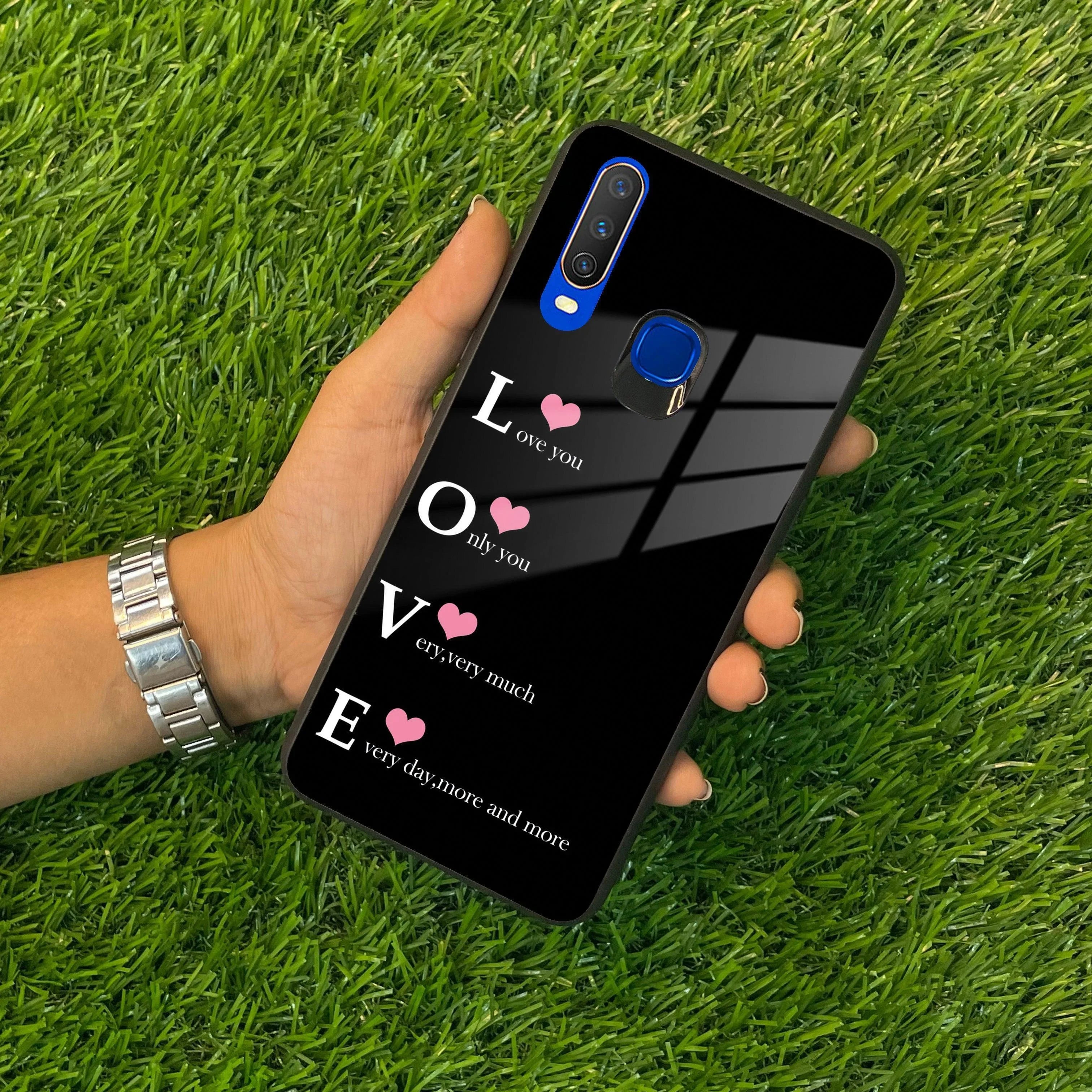 Love Glass Case Cover For Vivo - ShopOnCliQ