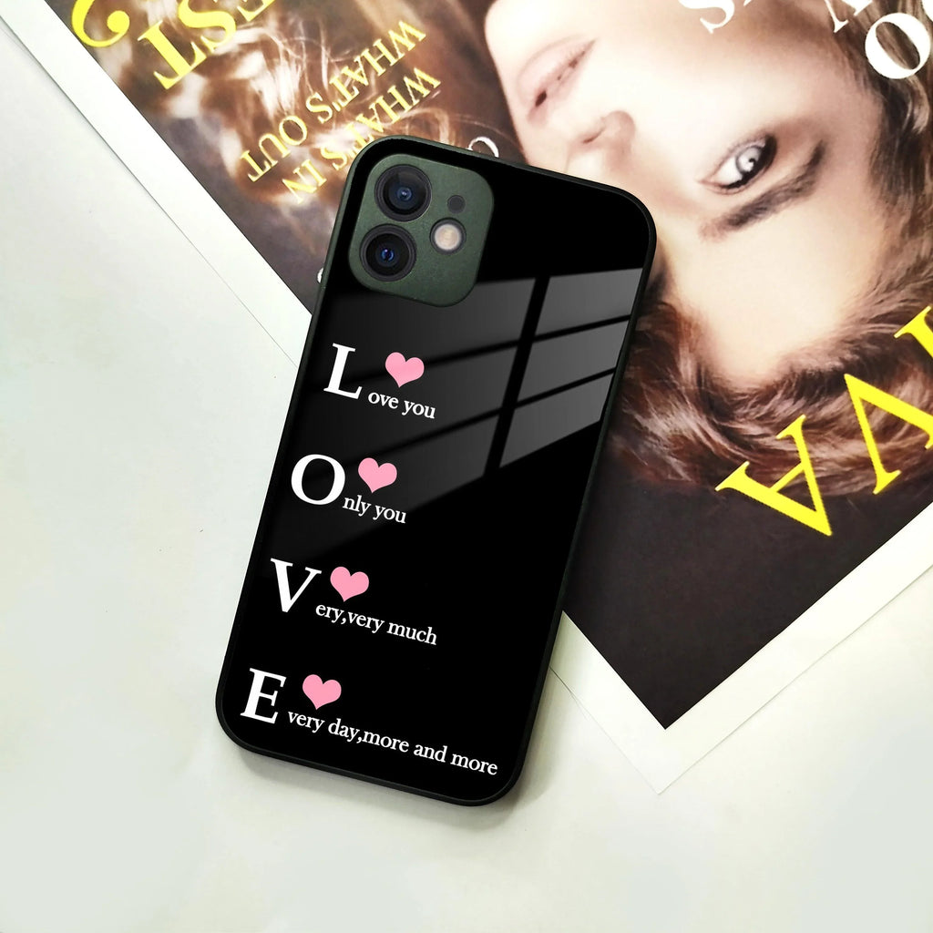 Love Glass Case Cover For iPhone - ShopOnCliQ