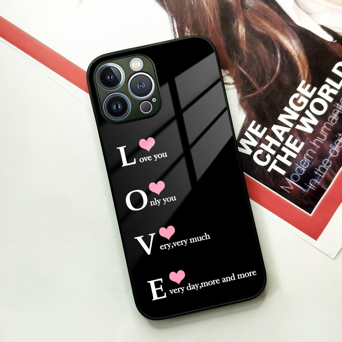 Love Glass Case Cover For iPhone