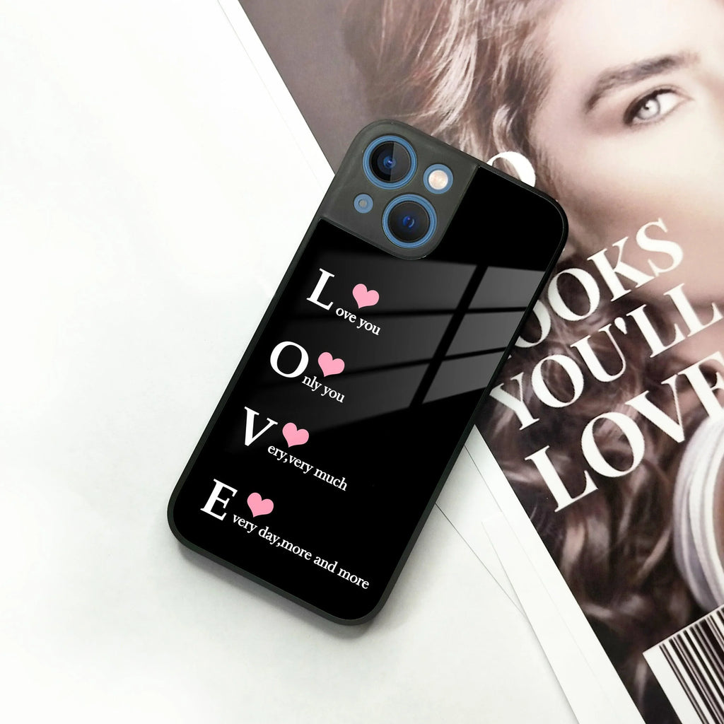 Love Glass Case Cover For iPhone - ShopOnCliQ