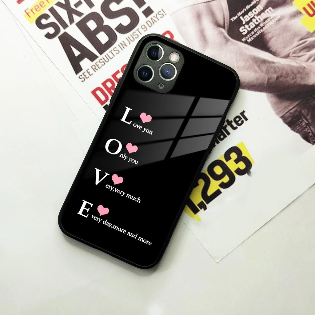 Love Glass Case Cover For iPhone - ShopOnCliQ