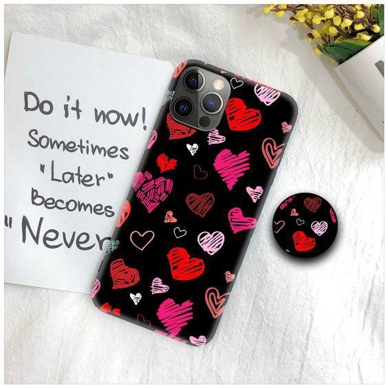 Love Heart Pattern Slim Matte Phone Case Cover ShopOnCliQ