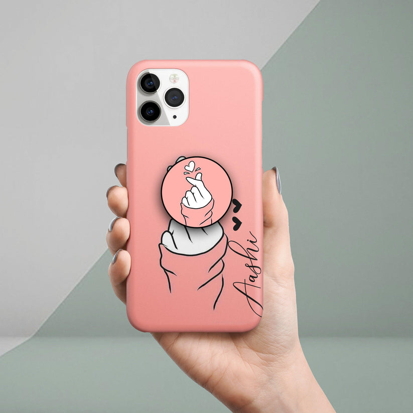 Customized Love Kpop Slim Phone Case Cover For iPhone Color Pink For iPhone